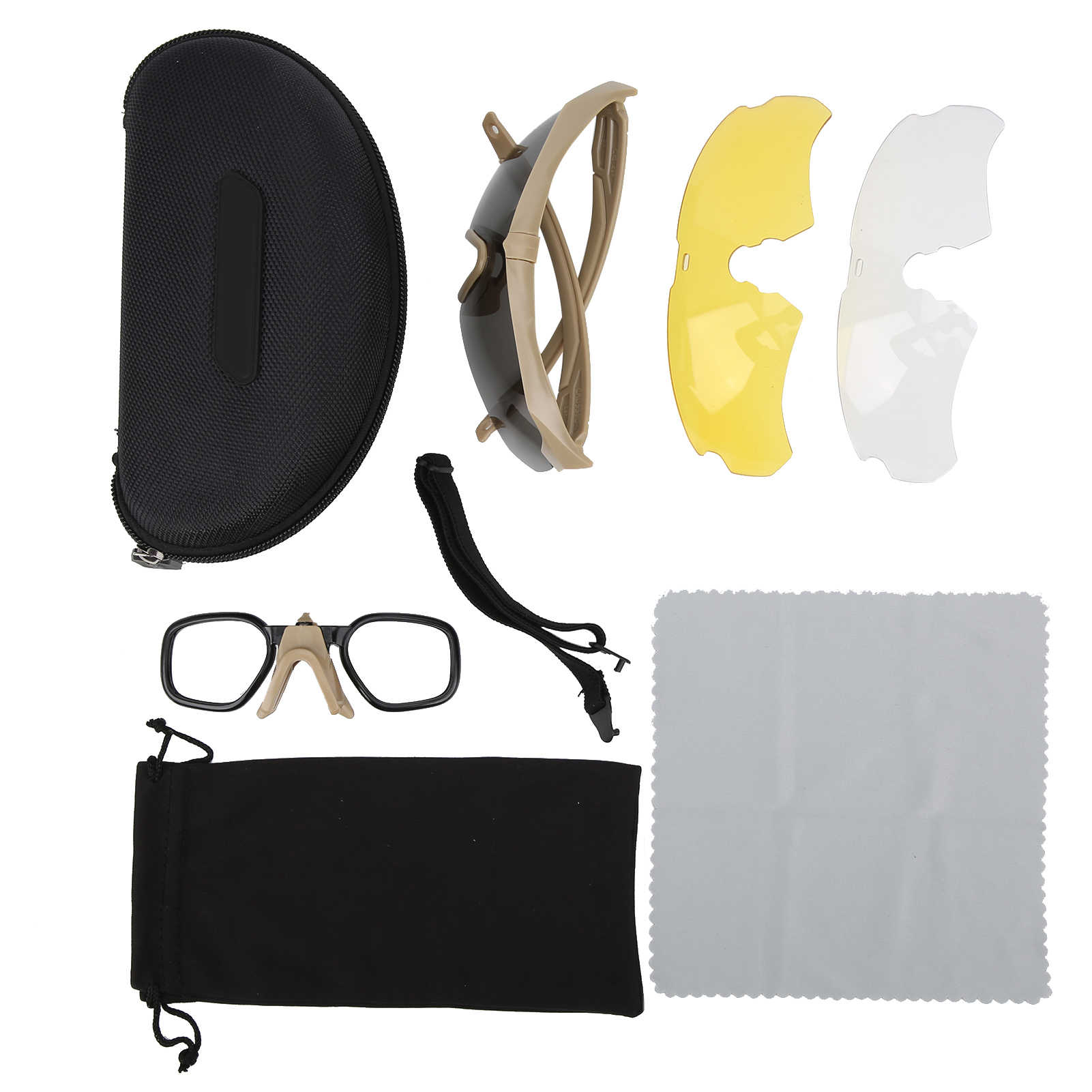 Taktische, Bruchsichere Outdoor-schutzbrille Mit Austauschbaren Gläsern