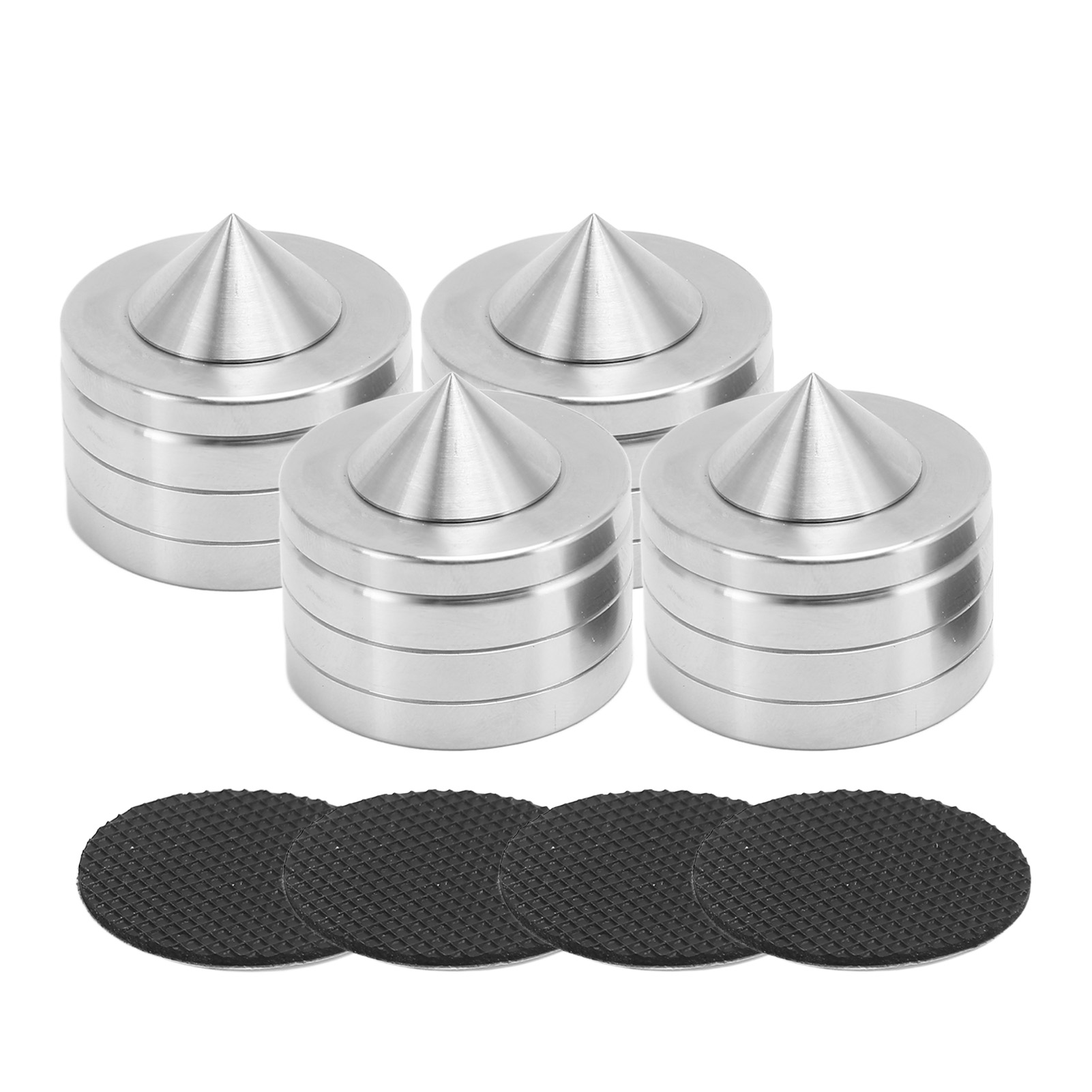 4-teilige Akustische Isolationsfüße Für Lautsprecher, Antivibrationshalterungen Mit Erhöhten Noppen Und Rutschfesten Pads Für Subwoofer, Plattenspieler Und Verstärker