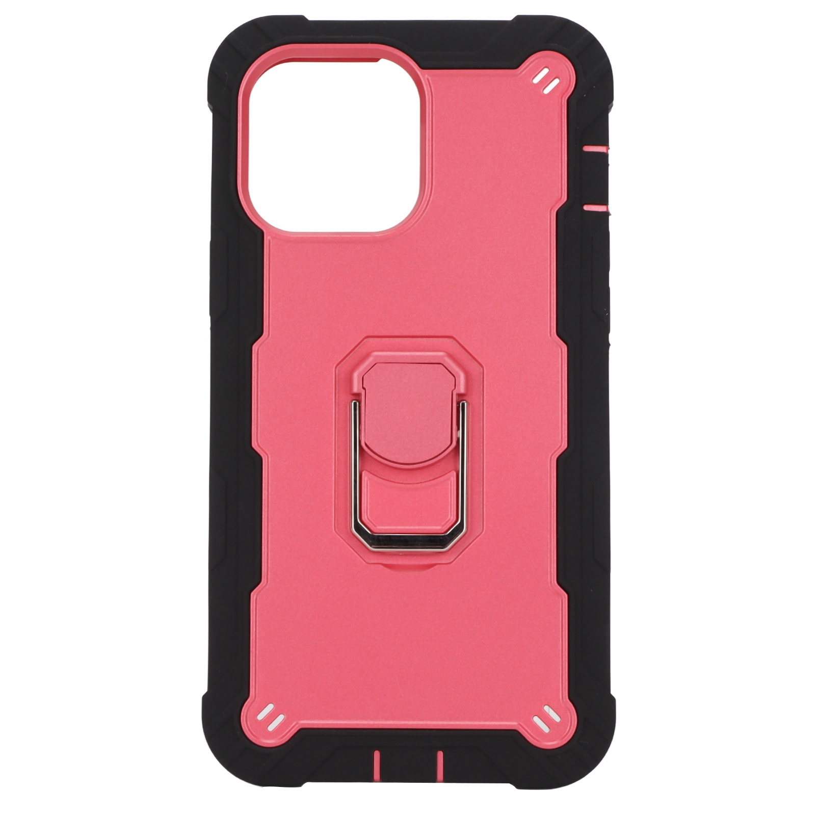 Stoßfeste Schutzhülle Mit Ständer Für Iphone 13 Pro Max, Kratzfeste Panzerhülle (schwarz/pink)