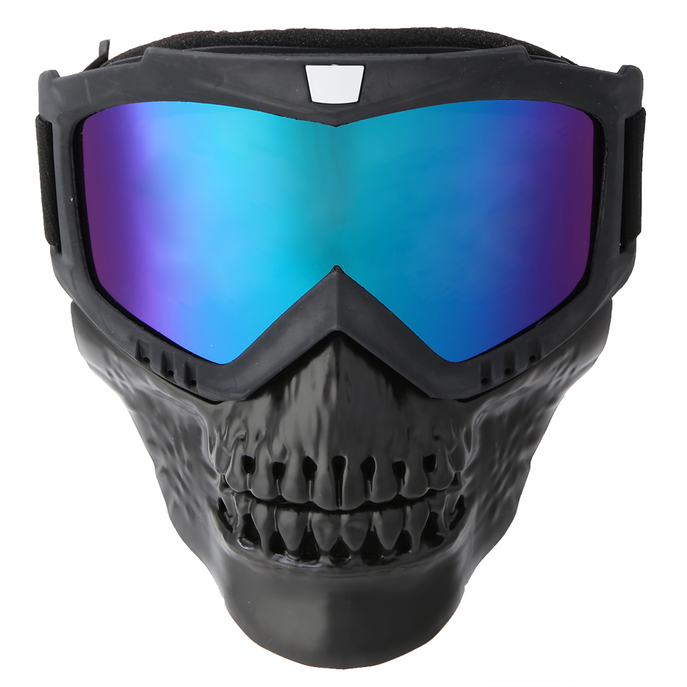 Abnehmbare Motorradmaske Für Skifahren Und Motorradrennen - Farbige Schutzbrille