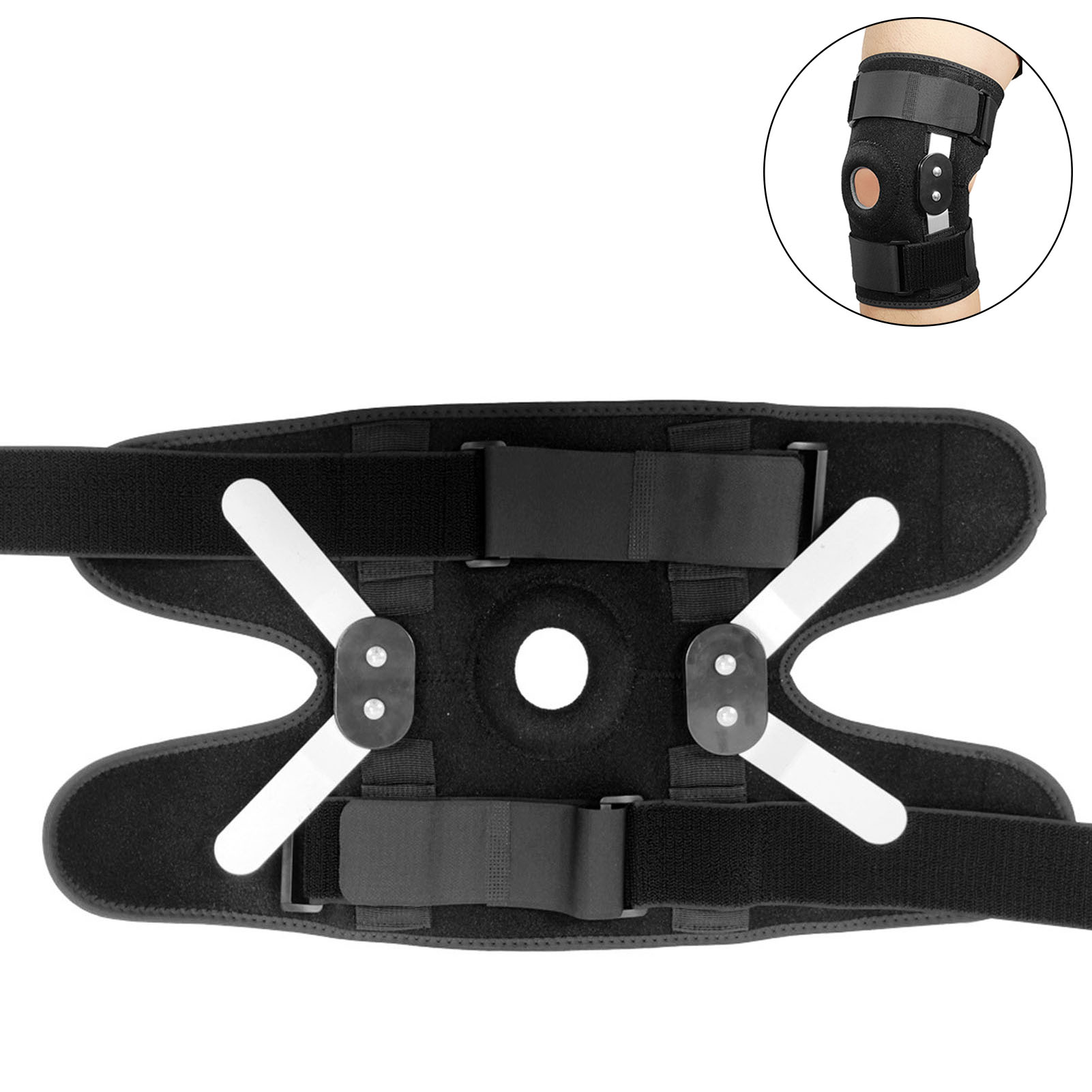 Verstellbare Kniebandage Mit Patellaunterstützung Und Stoßdämpfung – 360°