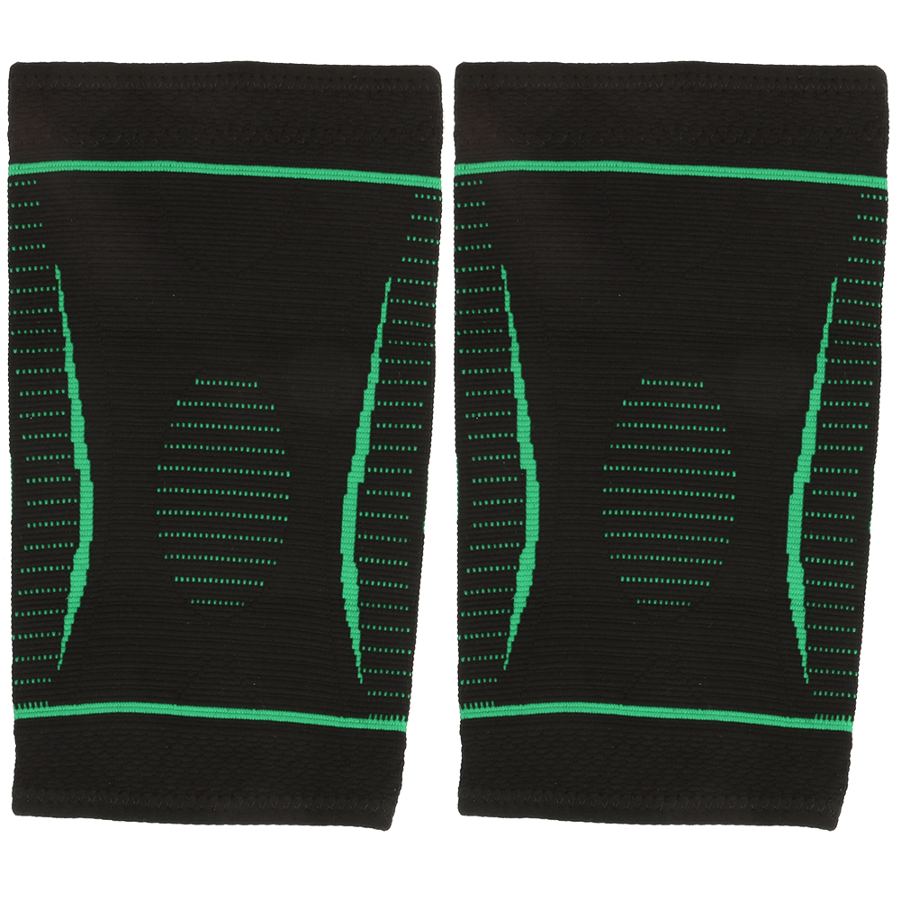 2-teilige Unisex-knieschoner Aus Atmungsaktivem Nylonstrick Für Sport, Laufen Und Fitness – Grün