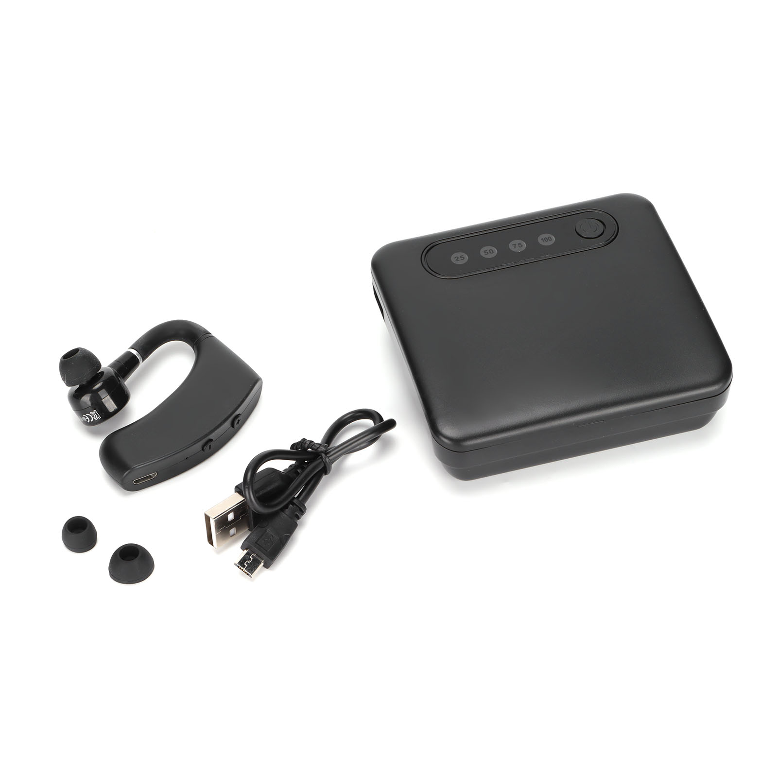 V12 Bluetooth-headset, Kabellose Ohrhörer Mit Led-digitalanzeige Fürs Büro, Inklusive Ladecase