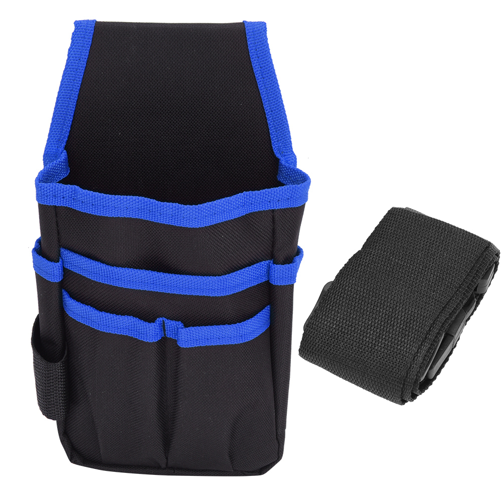 Multifunktionale Werkzeugtasche Aus Oxford-canvas Für Wandern Und Camping, Werkzeuggürtel Mit Blauer Paspelierung