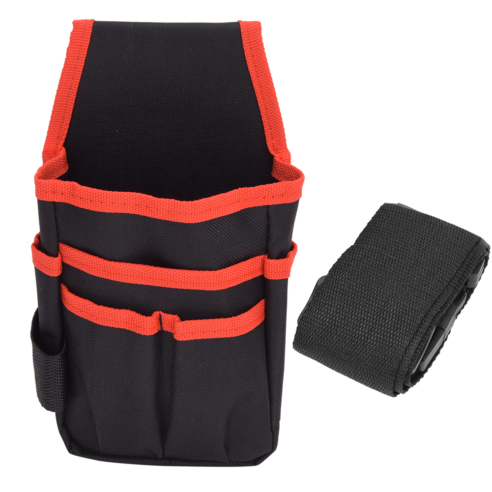Multifunktionale Werkzeugtasche Aus Oxford-canvas Für Wandern Und Camping, Zubehörgürtel Mit Roter Paspelierung