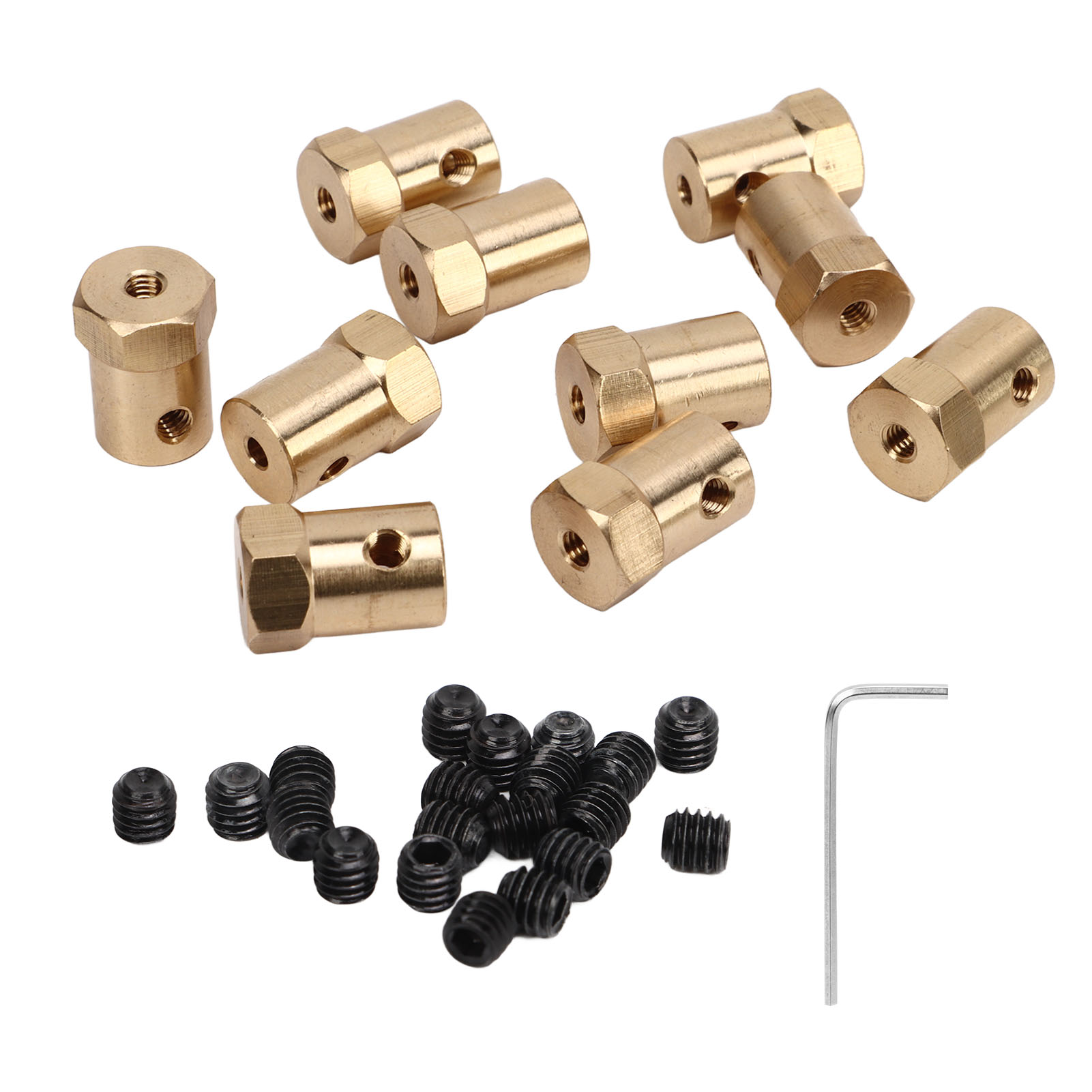 10 Stück Flexible Sechskant-messing-fittings Für Rc-car-achsen, 3 Mm Elastische Kupplungen Für Räder Und Reifen