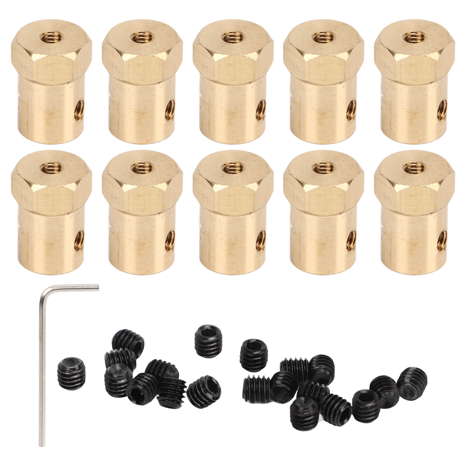 6-mm-messing-flexkupplung Für Rc-motorwellen, Antriebsgelenke Für Autos Und Reifen, 10er-packung