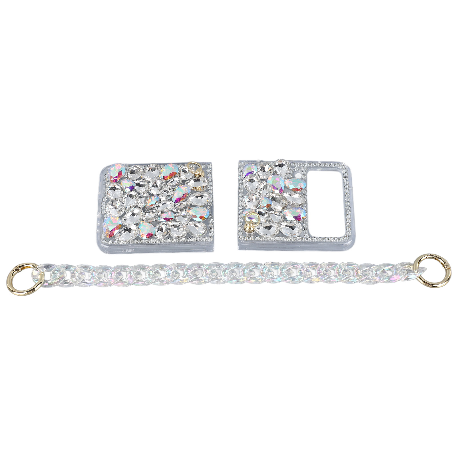 Glitzernde Hülle Mit Kette Für Z Flip 4 – Stoßfest Und Einfach Zu Montieren