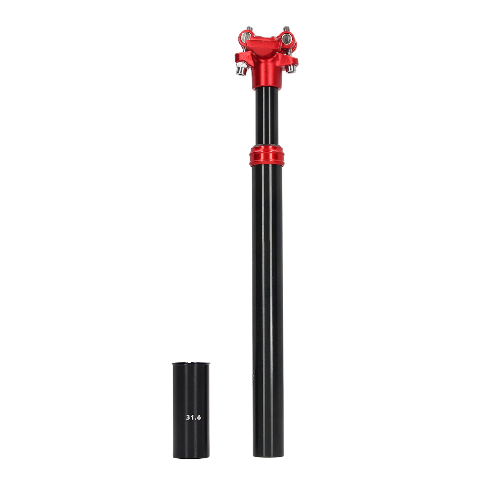 Gefederte Fahrradsattelstütze 27,2 X 350 Mm Mit Adapterrohr Aus Aluminiumlegierung, Stoßdämpfer Für Fahrräder.