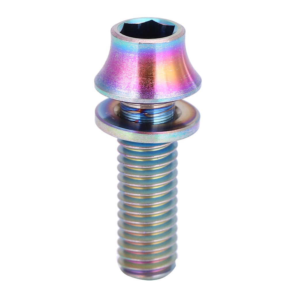 Fahrradflaschenhalter Aus Titanlegierung Mit M5x12/16mm Schraube Und Unterlegscheibe (regenbogen M5x16)