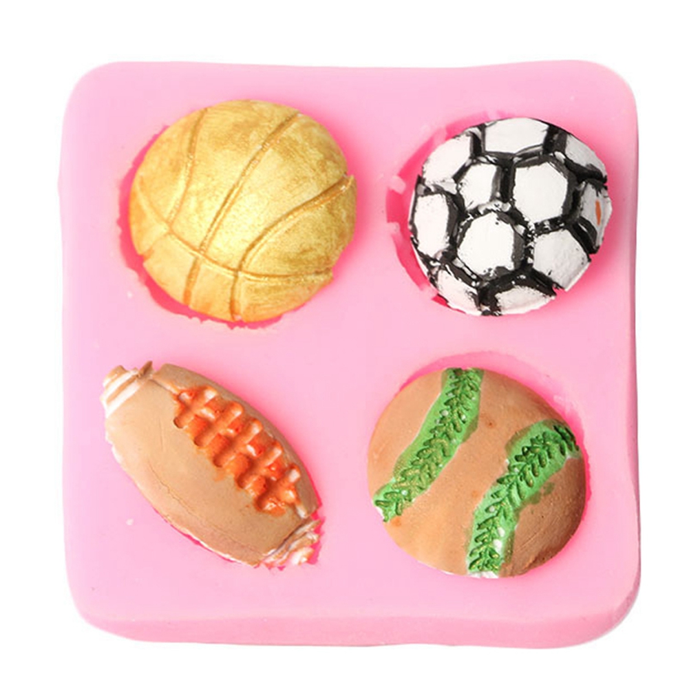 Silikon-kuchenform Mit Fußball-/basketball-motiv Für Selbstgemachte Schokolade