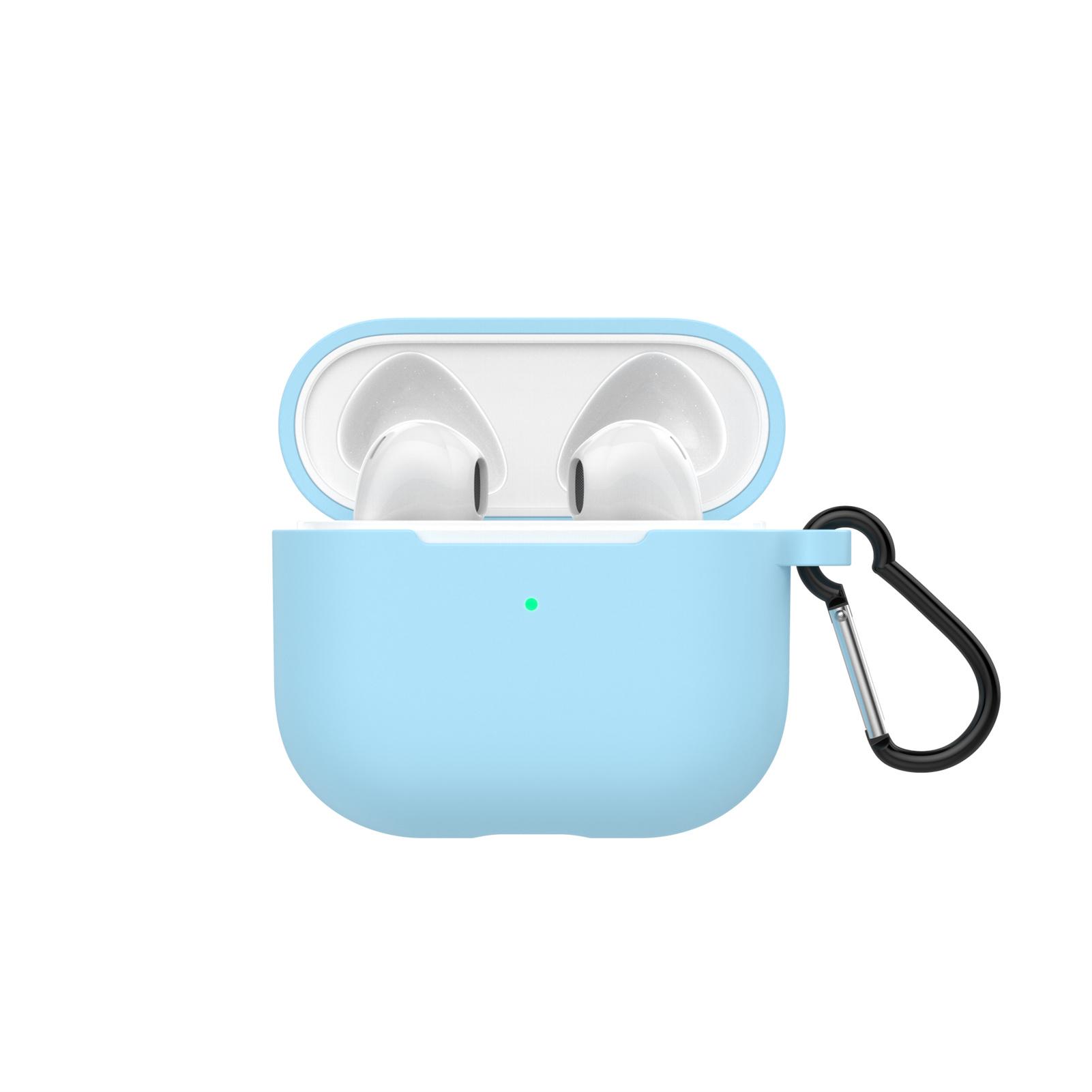 Silikonhülle Kompatibel Mit Airpods 3 (2021), Stoßfeste Schutzhülle Mit Karabinerhaken Für Kabellose Ohrhörer