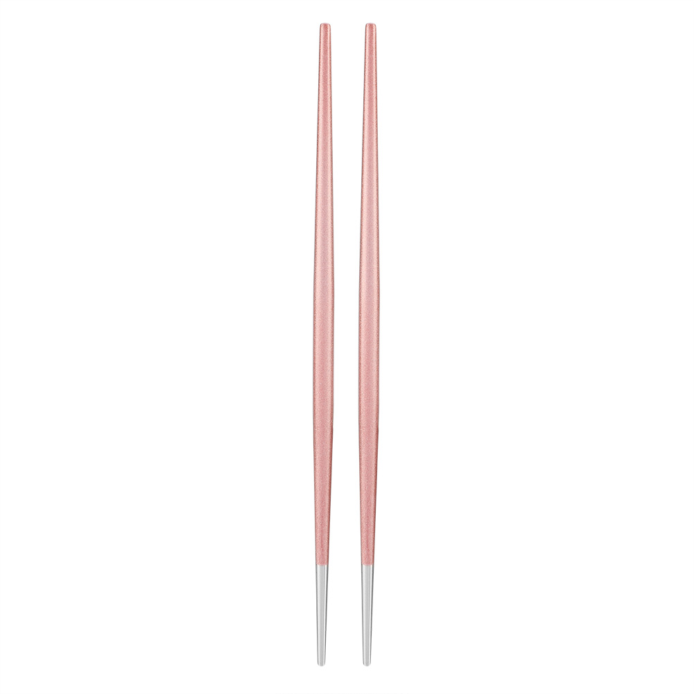 Japanische Sushi-essstäbchen Aus Edelstahl 304 - Besteckset (rosésilber)