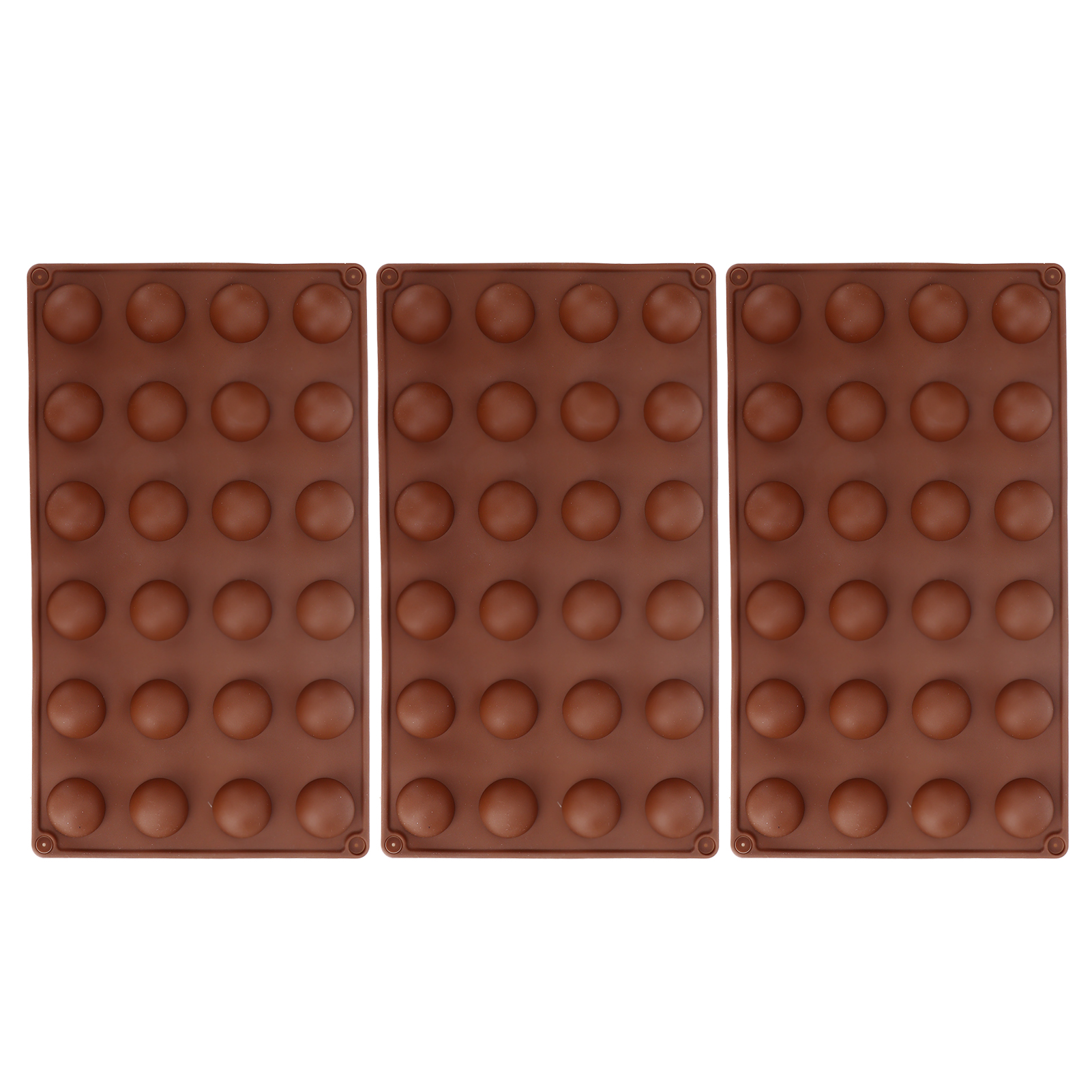 Silikonformen Mit 24 Kugelförmigen Vertiefungen Für Schokolade, Gelee, Mousse Und Seife