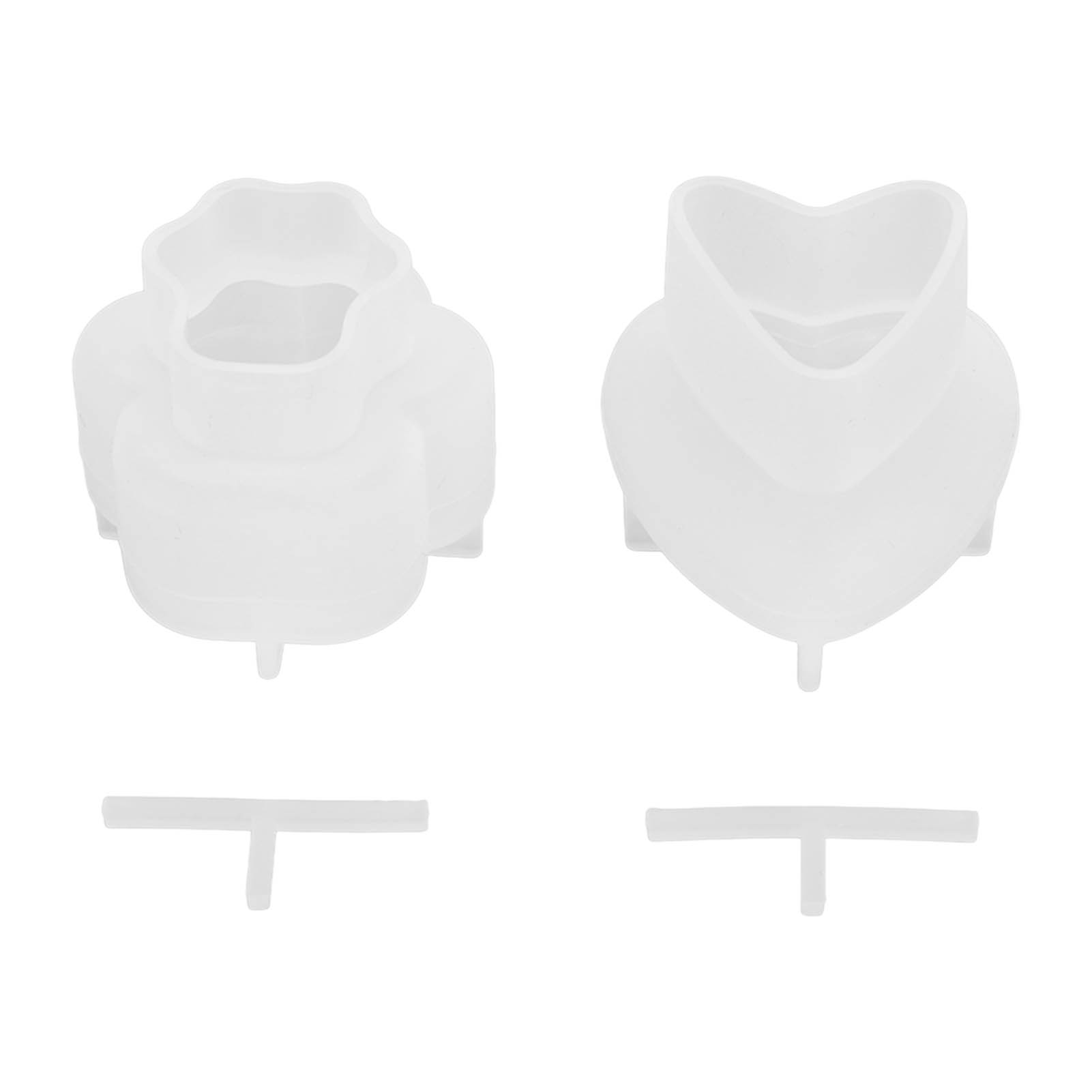 2-teiliges Silikon-kerzenform-set, Katzenpfoten- Und Herzmotiv, Antihaftbeschichtet Für Diy-kerzen Und Seife
