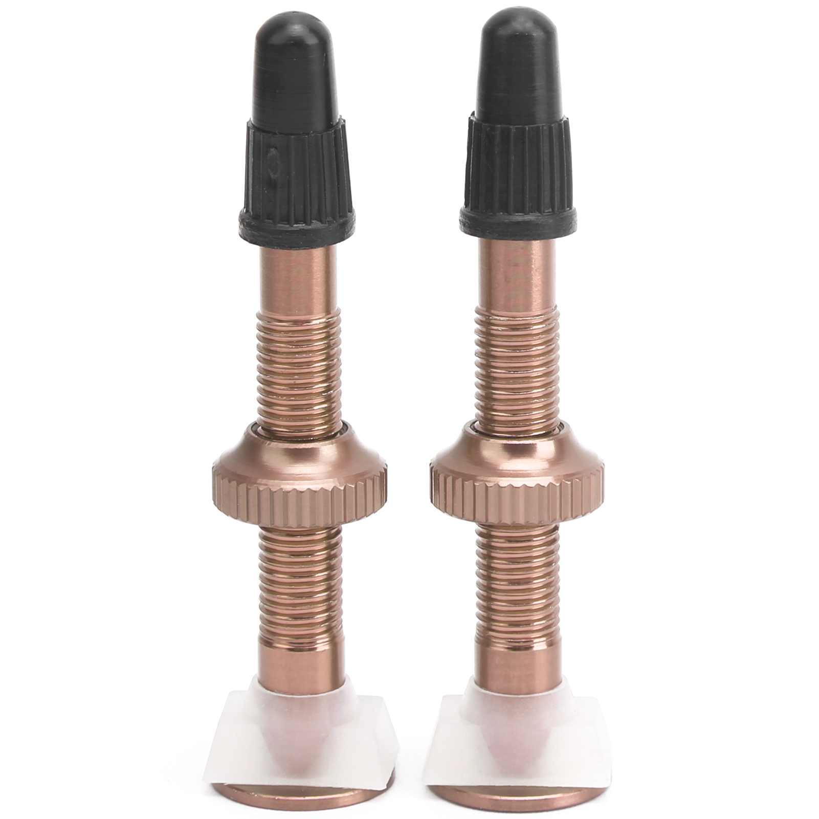 Paar 52-mm-presta-ventilkappen Für Tubeless-mountainbikes – Herausnehmbare Ventileinsatzdüse (kaffee)
