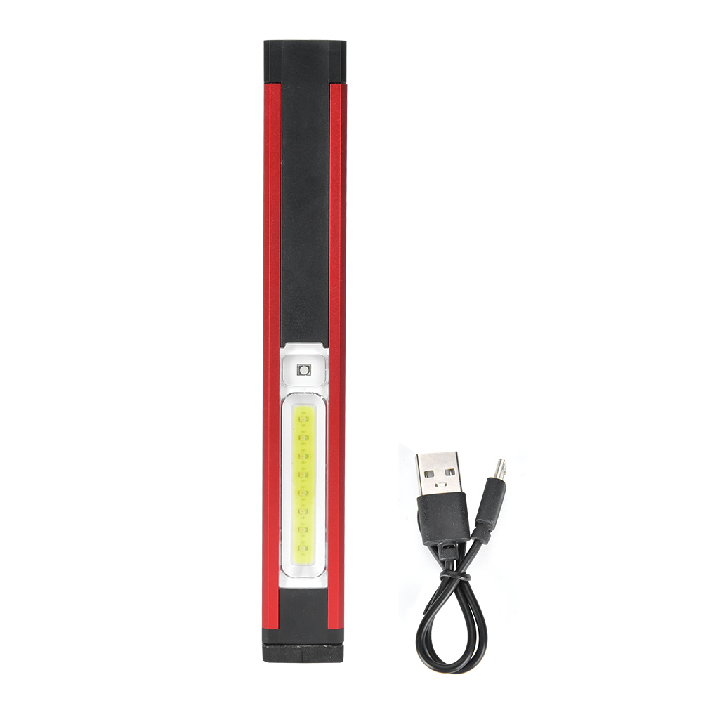 Wiederaufladbare Magnetische Led-lampe Per Usb Für Camping, Auto Und Notfälle – Tragbare Werkstattlampe Mit Clip Und 500-mah-akku