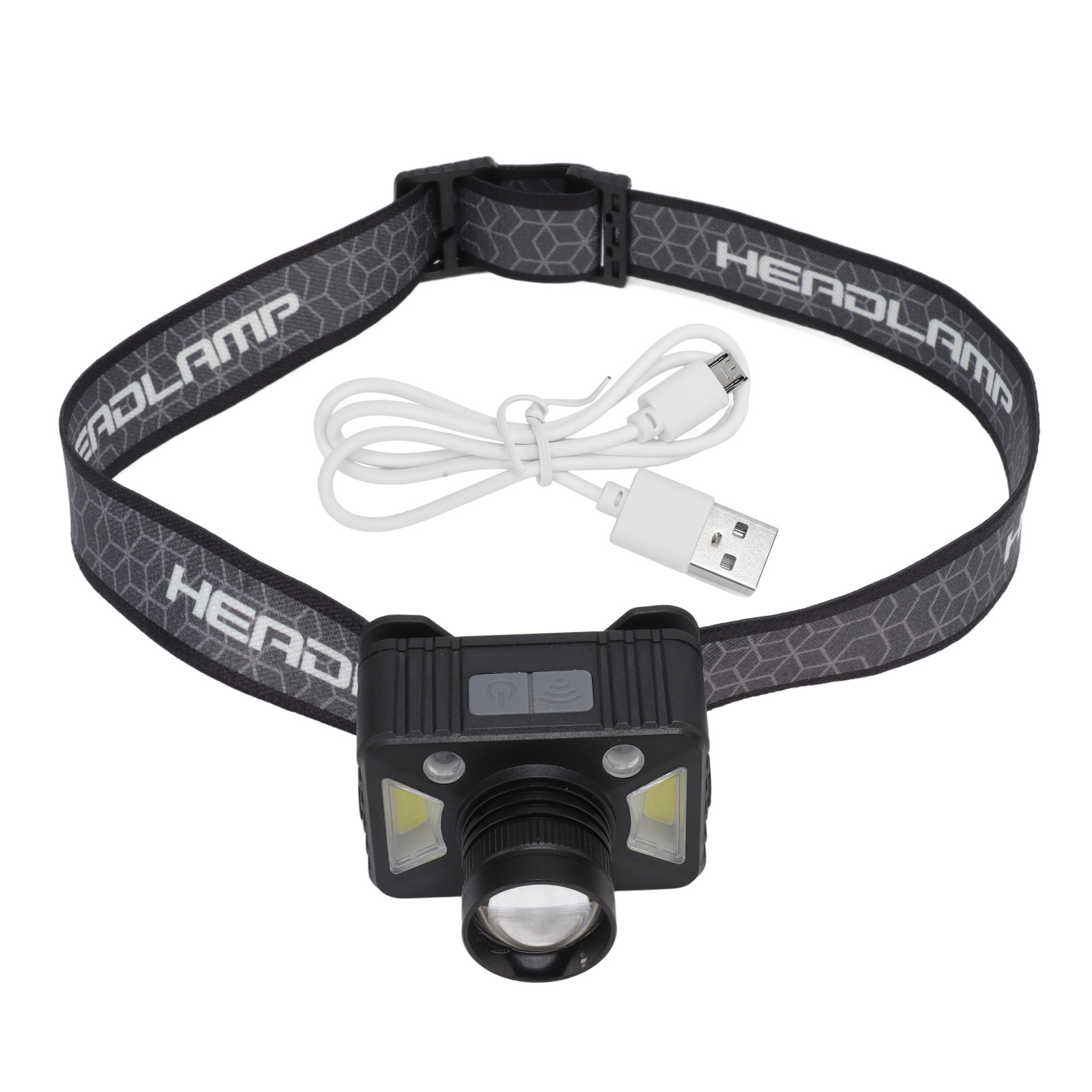 Wiederaufladbare Led-stirnlampe Per Usb, Leicht Und Kompakt, Ideal Zum Wandern, Campen Und Für Reisen In Die Natur.