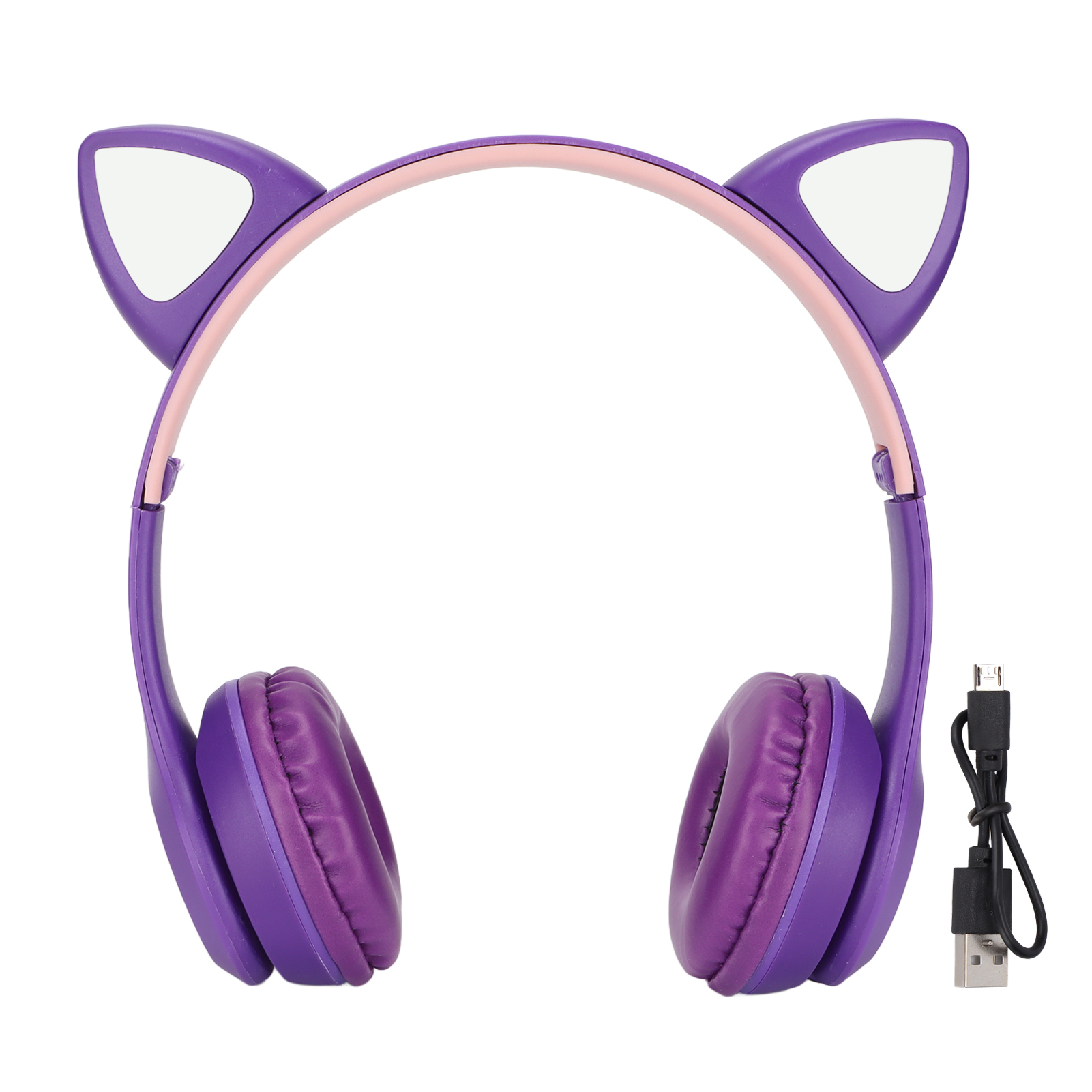Niedliche Bluetooth-kopfhörer Mit Katzenohren Für Mädchen, Stabile Kabellose Stereo-kopfhörer Für Kinder