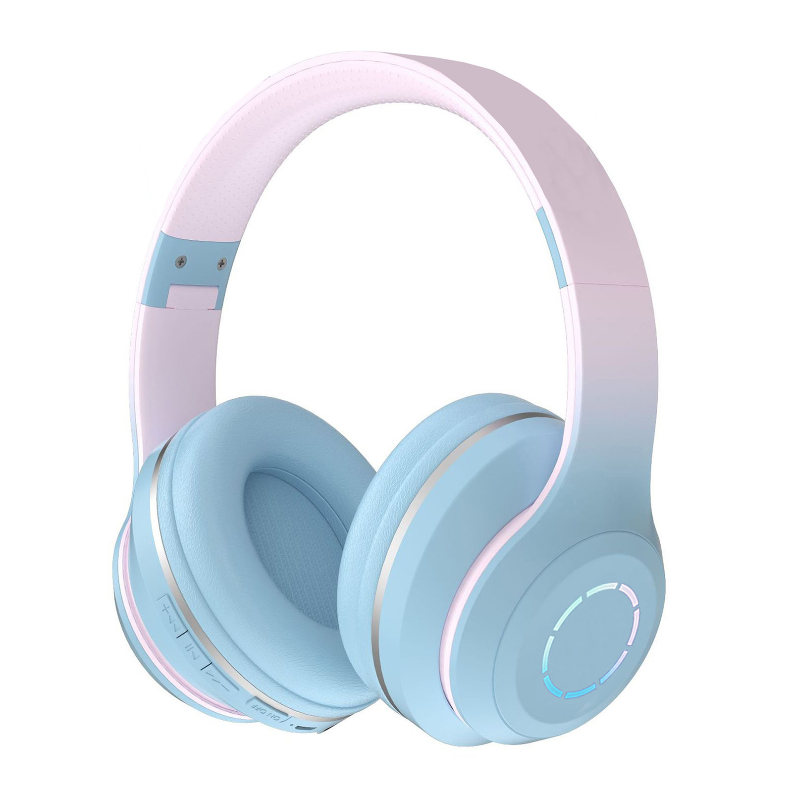 Bluetooth-kopfhörer Mit Geräuschunterdrückung, Kraftvollem Bass Und Farbverlauf – Leicht Und Faltbar Für Smartphone Und Laptop