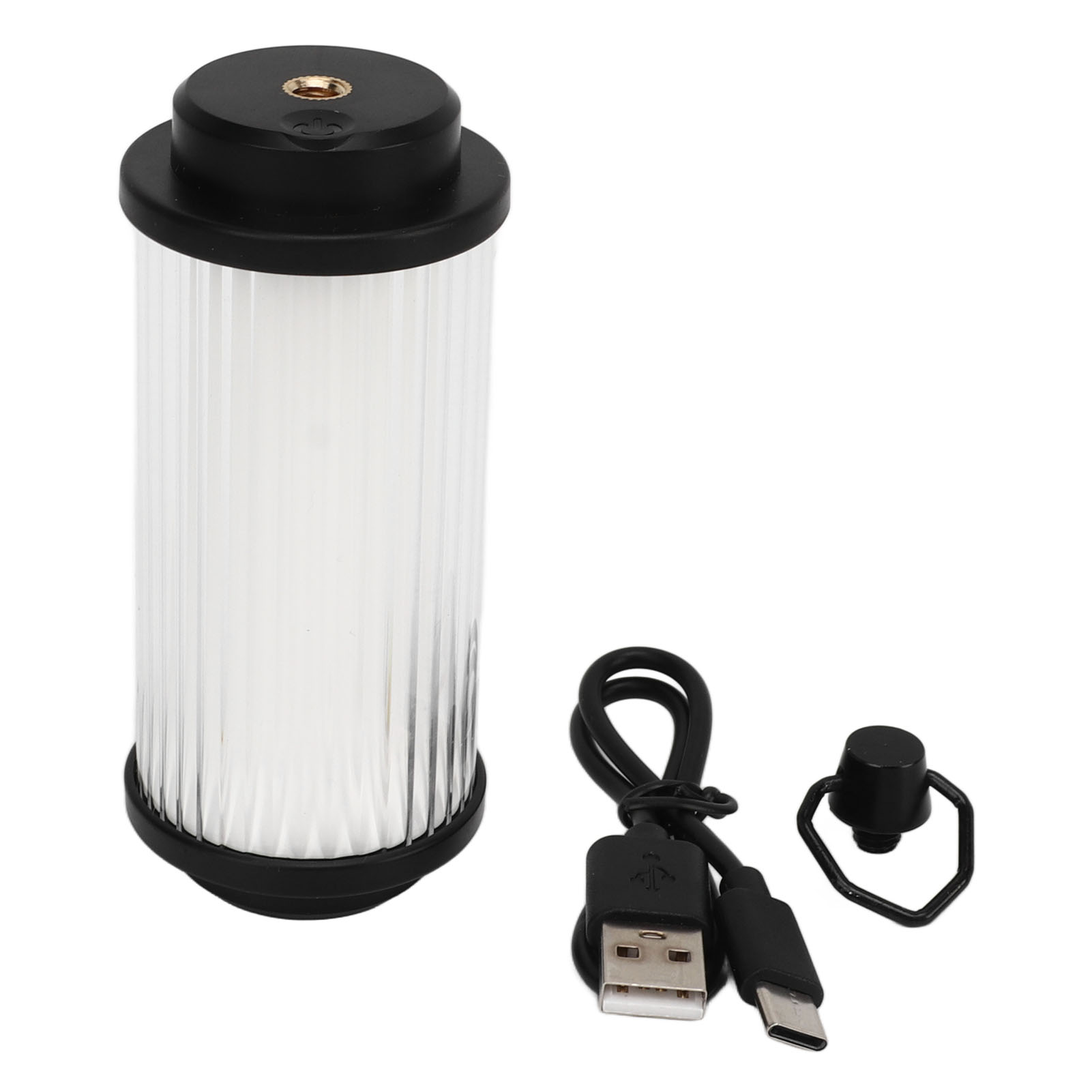Wiederaufladbare Zeltleuchte Mit Usb-anschluss, 2 Helligkeitsstufen, Magnetfuß, Tragbar Mit 1/4"-haken Für Den Außenbereich