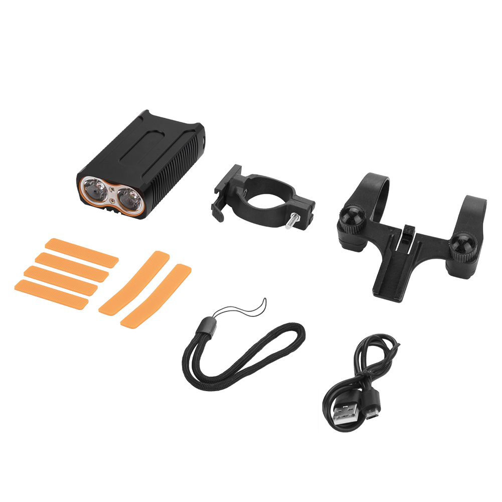 2000 Lm Usb-wiederaufladbare Led-fahrradlampe, Leistungsstarke Fahrradtaschenlampe