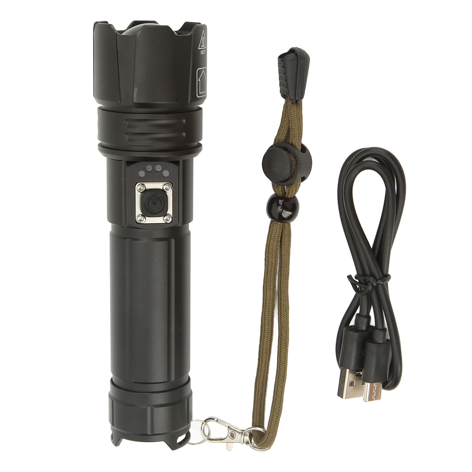 30w 1200lm Weiße Led-taschenlampe, Hohe Helligkeit, Ipx4 Wasserdicht, Usb-betrieben, Für Camping Und Notfälle Im Freien