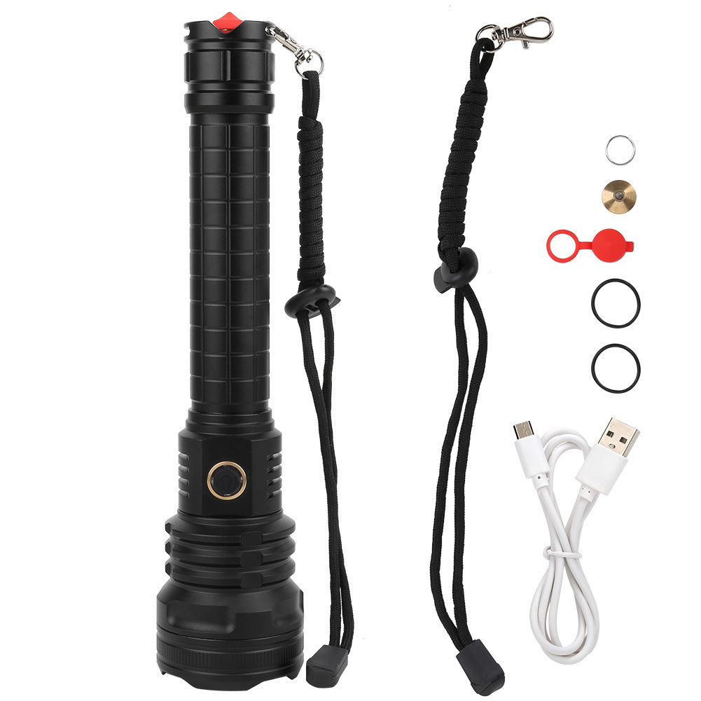 Leistungsstarke, Per Usb Aufladbare Outdoor-taschenlampe Für Wandern Und Camping