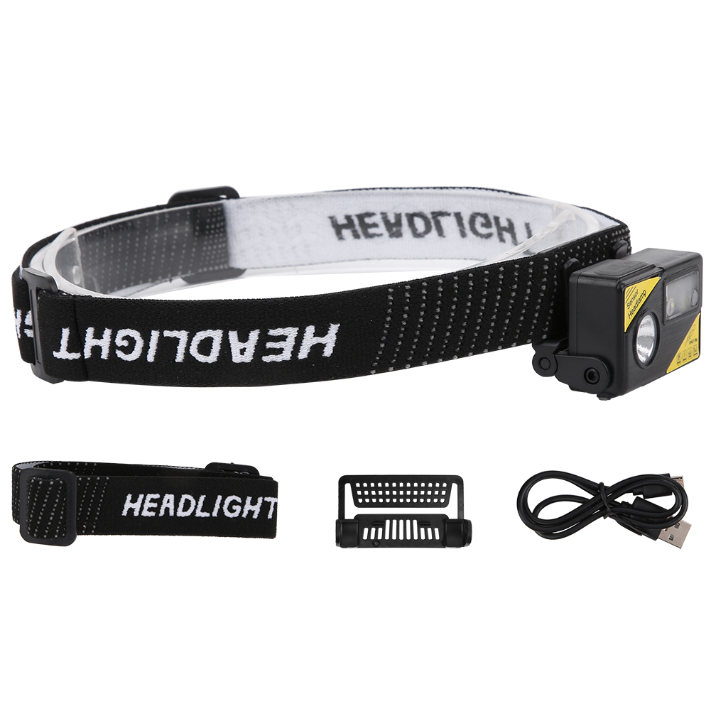 Leichte Stirnlampe K180 Mit Integriertem Clip, Usb-ladefunktion Und Bewegungssensor, Leistungsstarkes Licht