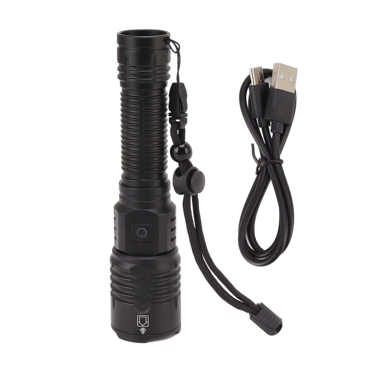 Leistungsstarke, Wiederaufladbare Und Wasserdichte 1500-lm-usb-taschenlampe Aus Aluminiumlegierung Für Wandern, Angeln Und Camping