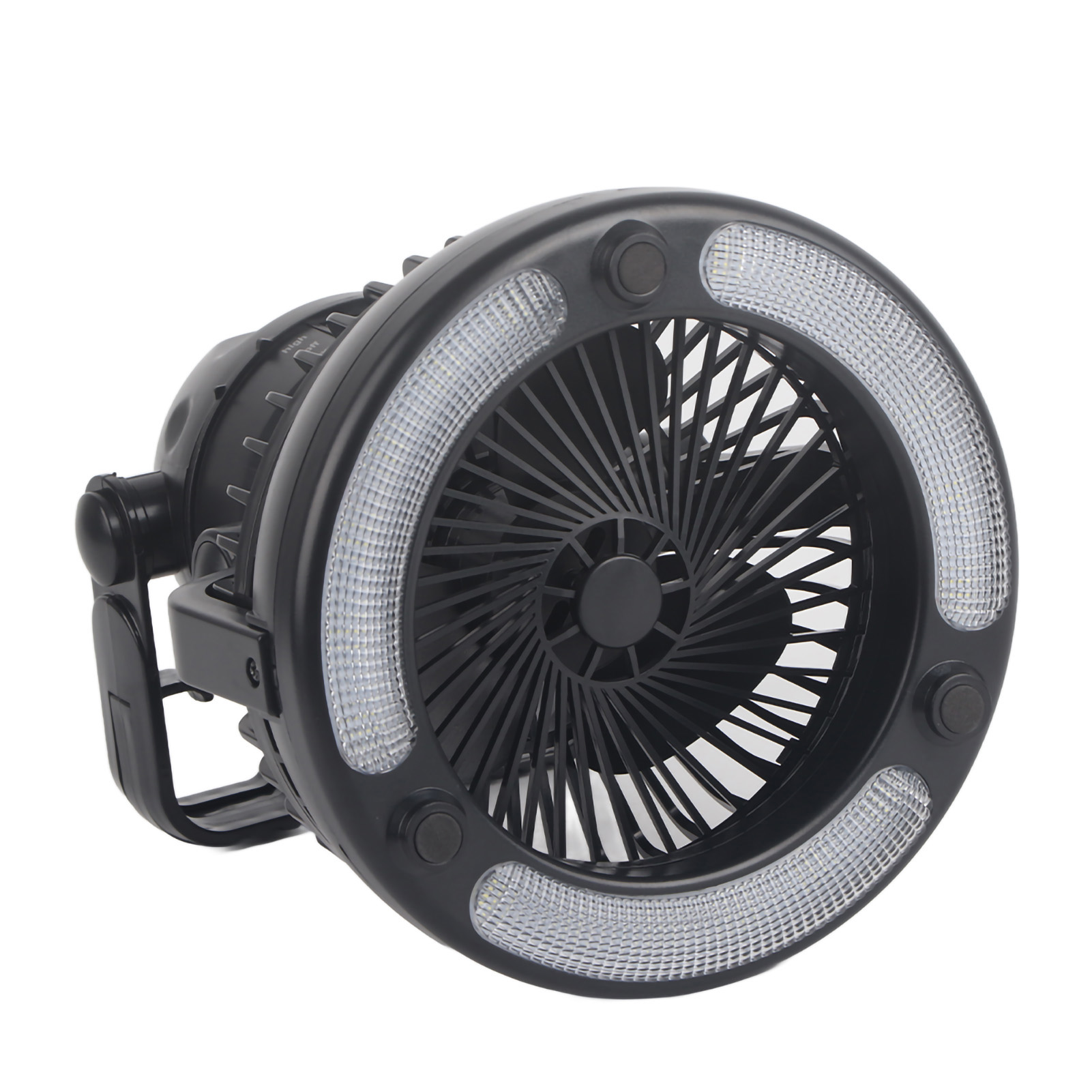 Tragbare Camping-ventilatorleuchte Mit 18 Multifunktionalen Leds Und Haken – Leichtes Abs-material Für Outdoor-zelte