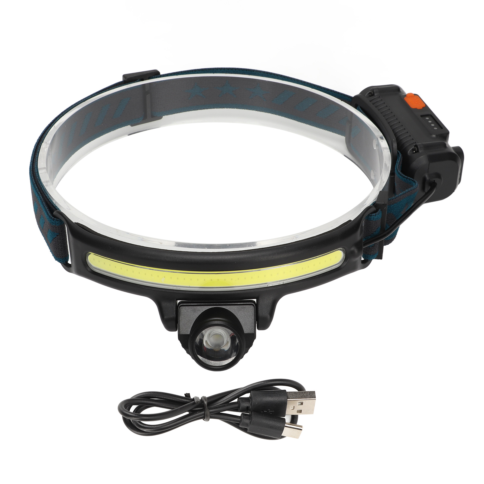 Wiederaufladbare Led-stirnlampe Mit Usb-c-anschluss Für Angeln, Radfahren Und Laufen – W678 Outdoor-cob-stirnlampe Mit Festem Fokus