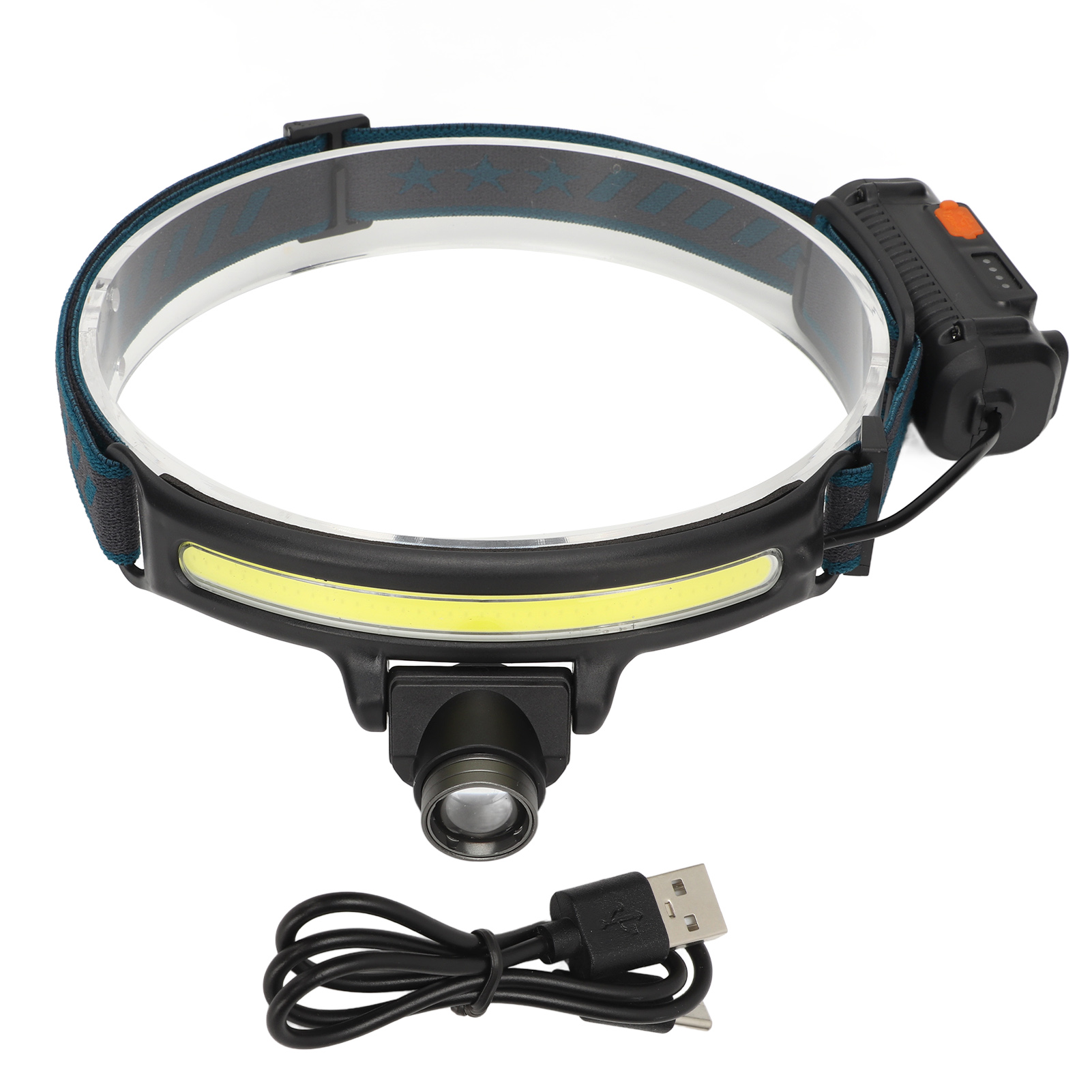 Wiederaufladbare Led-stirnlampe Mit Usb-c-anschluss Für Angeln, Radfahren Und Laufen – Outdoor-cob-scheinwerfer Mit Festem Fokus W678