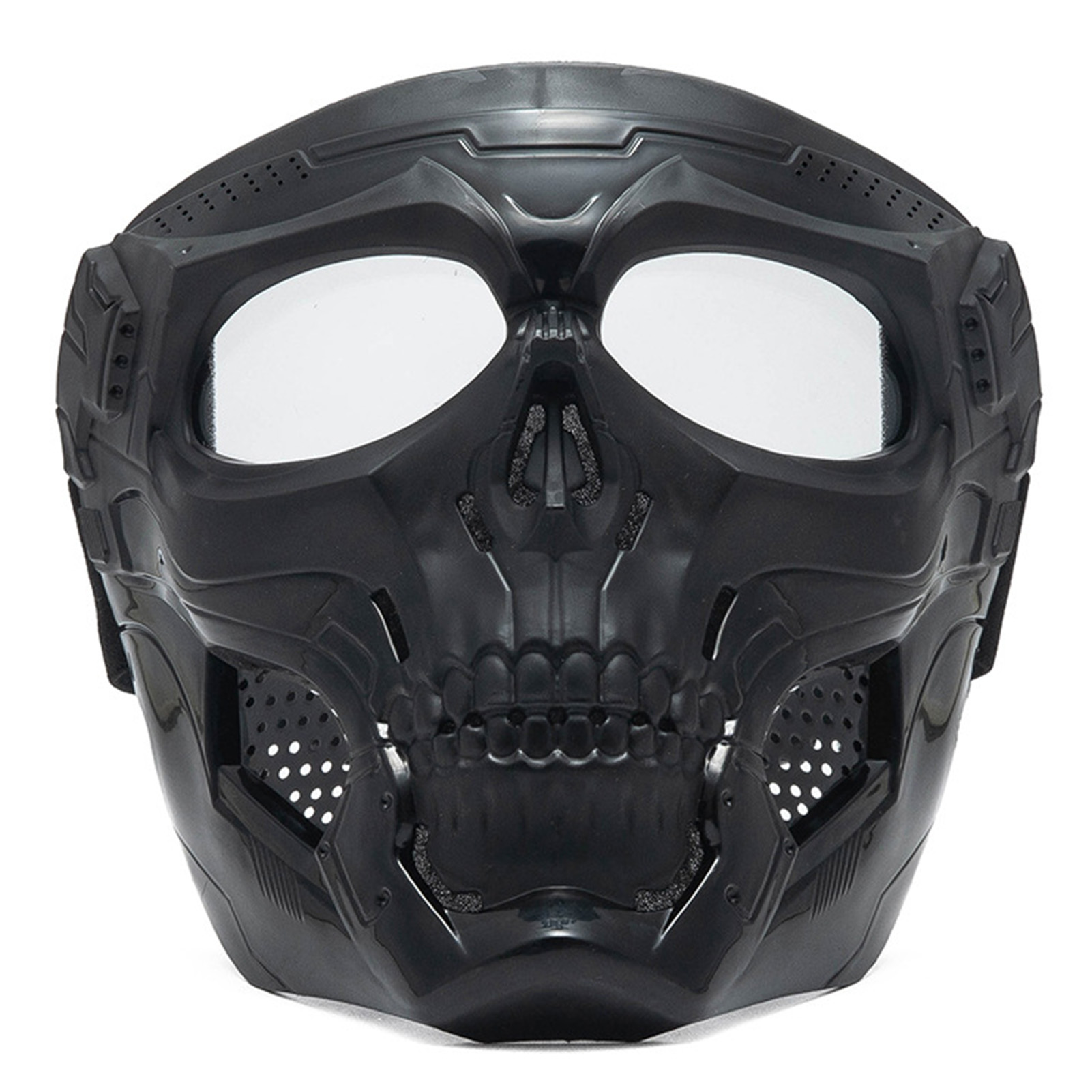 Motorrad-gesichtsmaske In Form Eines Totenkopfes, Abs-rahmen Und Pc-linsen Für Die Augen