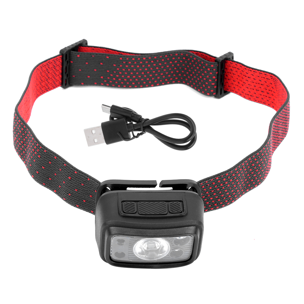 T601 Usb-wiederaufladbare Led-stirnlampe Für Radfahren, Camping Und Angeln Mit Intelligenter Erkennung