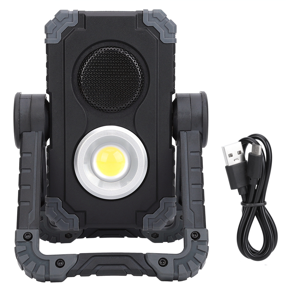 Wiederaufladbare, Tragbare 1000-lm-cob-arbeitsleuchte Mit Verstellbarem Bluetooth-lautsprecher