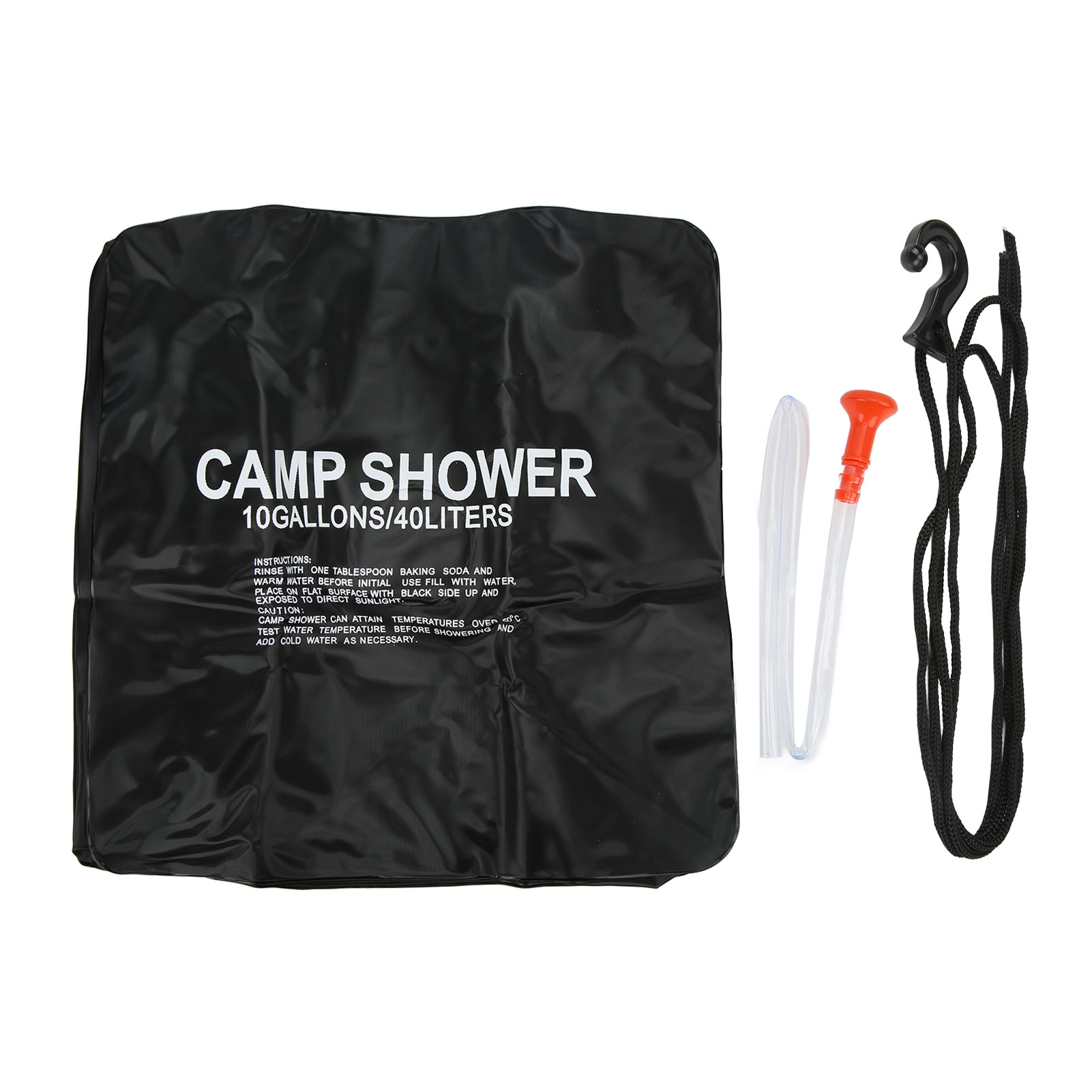 40-liter-solarduschsack Mit Duschkopf, Aus Uv-beständigem Pvc Für Camping Und Outdoor-aktivitäten