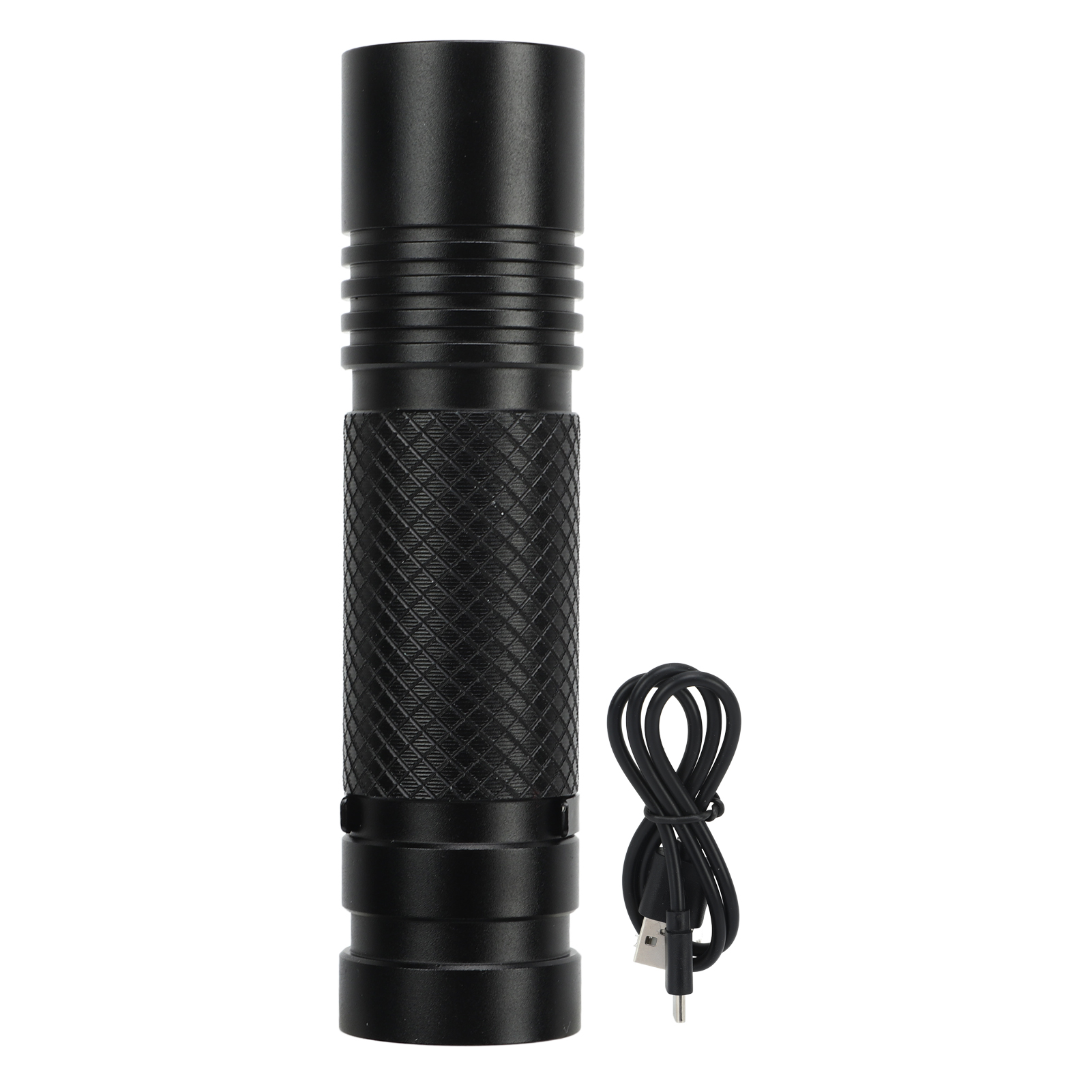 Wiederaufladbare Led-taschenlampe Mit Usb-c-anschluss, Hohe Helligkeit, Kompakt Und Tragbar Für Wandern Und Camping