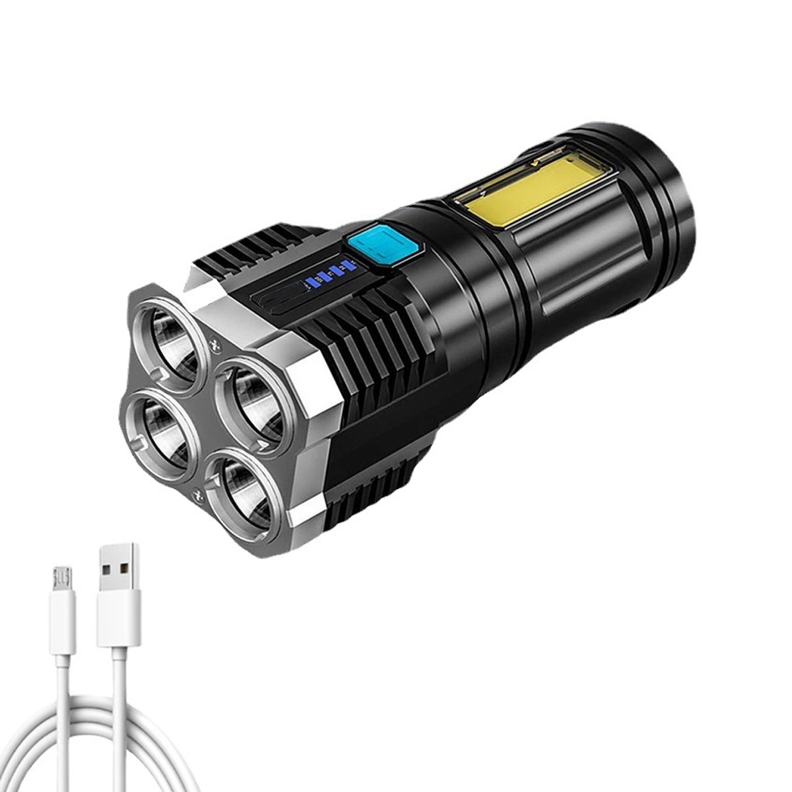 Superhelle Led-taschenlampe Für Den Außenbereich, Usb-aufladbar, Tragbar Für Angeln, Wandern Und Notfälle, 1 Stück