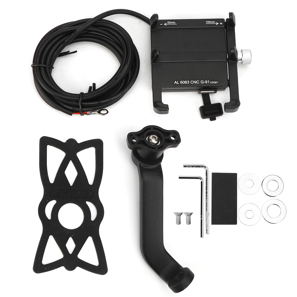 Handyhalterung Für Fahrrad Und Motorrad Mit Klemmring Und Kabelloser Ladefunktion