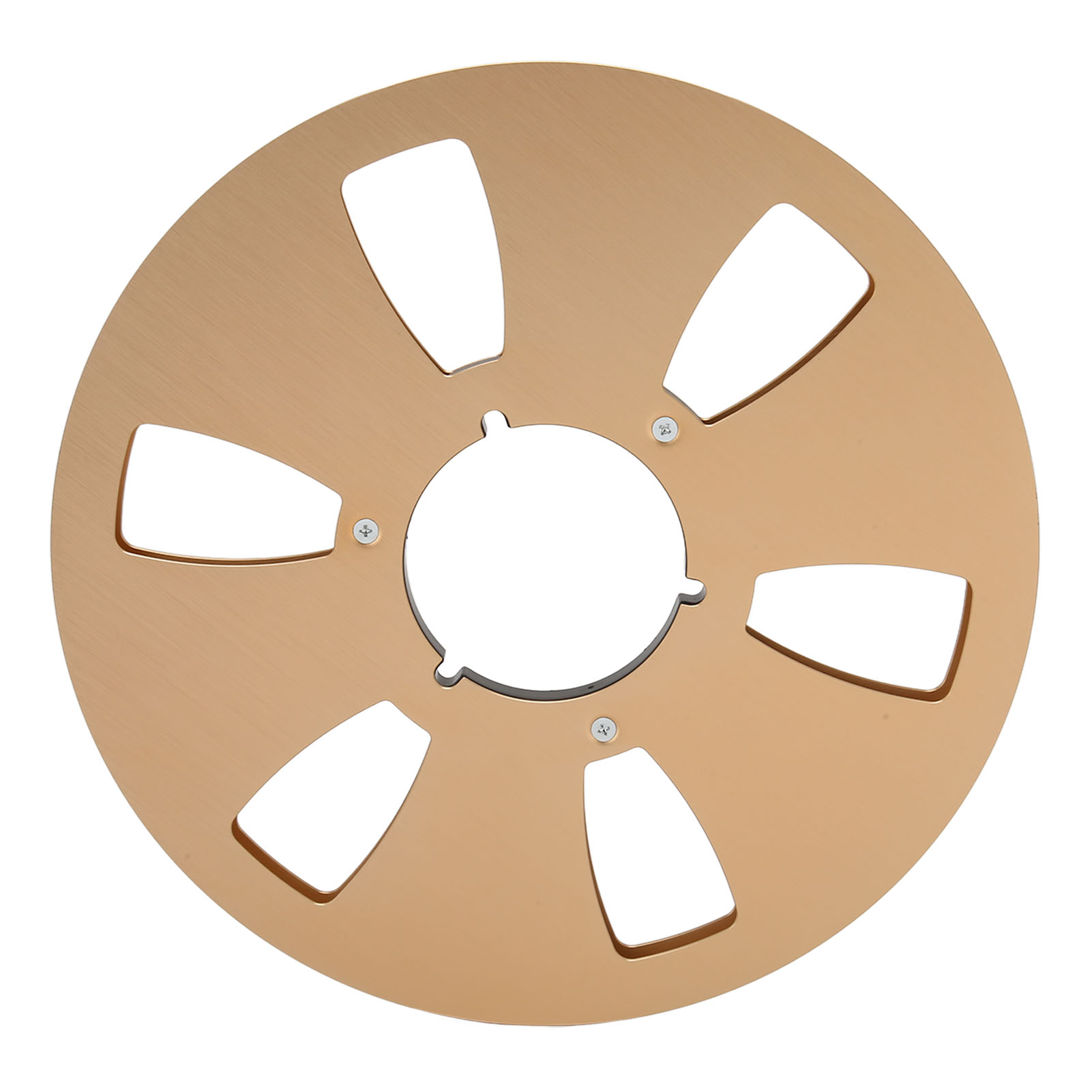 Universelle 1/4"-10-zoll-bandspule Aus Aluminiumlegierung, 6 Löcher, Für Bandmaschinen, Goldfarben