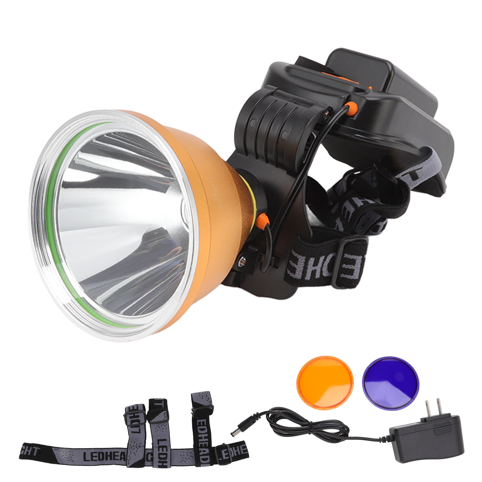 Wiederaufladbare Led-stirnlampe Mit Usb-anschluss, Hohe Leuchtkraft Für Camping, Wandern Und Notfälle, 100–240 V Us-stecker