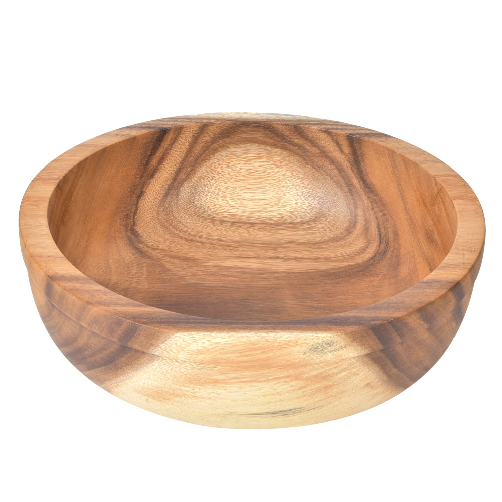 Holzschüssel – Vielseitiger Behälter Für Suppe, Obstsalat, Kochen Und Mahlzeiten – 32,5 X 10,5 Cm