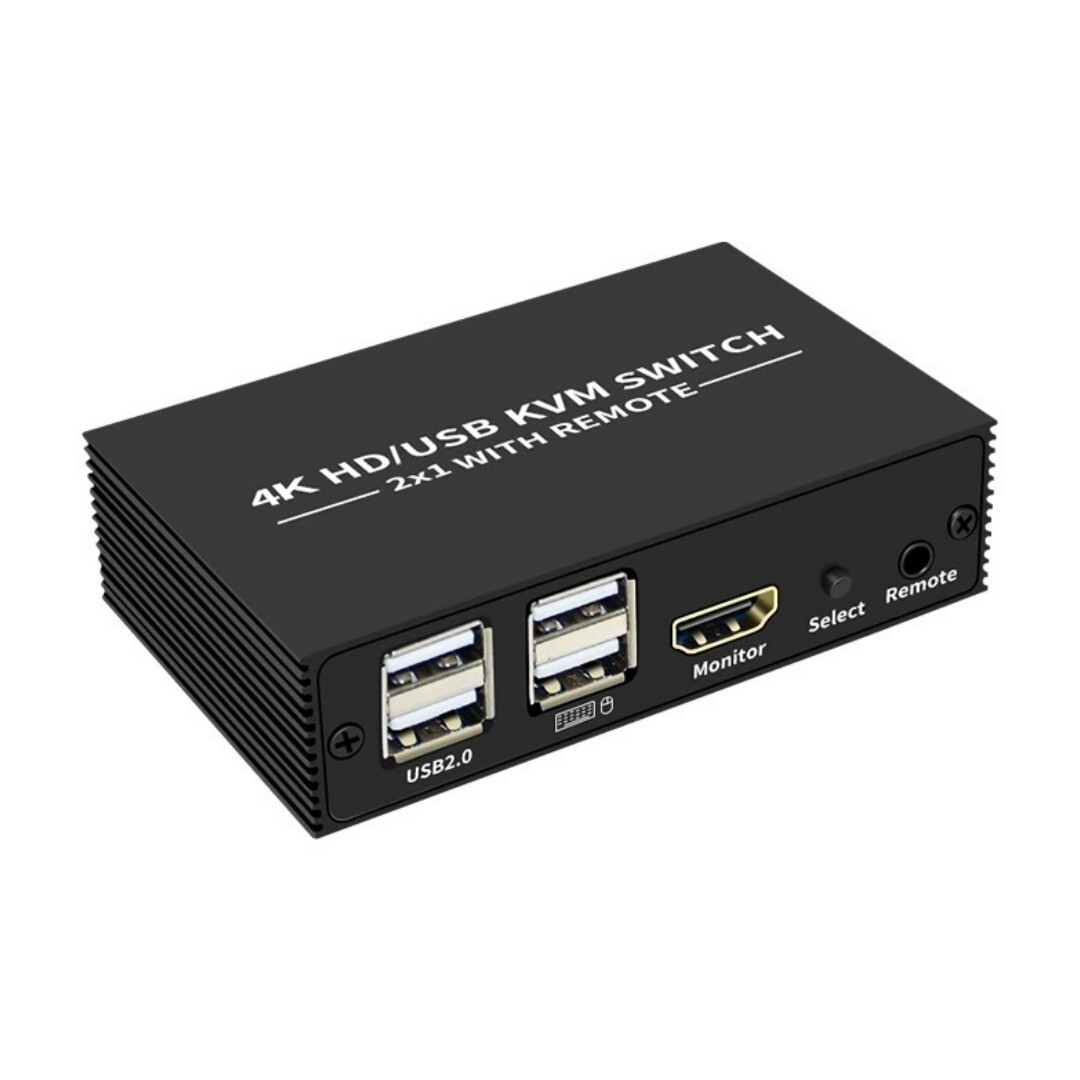 Hdmi 2.0 4k 60hz Kvm-switch, 2 Eingänge Für Pc, Xbox, Ps5, Switch Und Laptop Mit Usb-anschlüssen