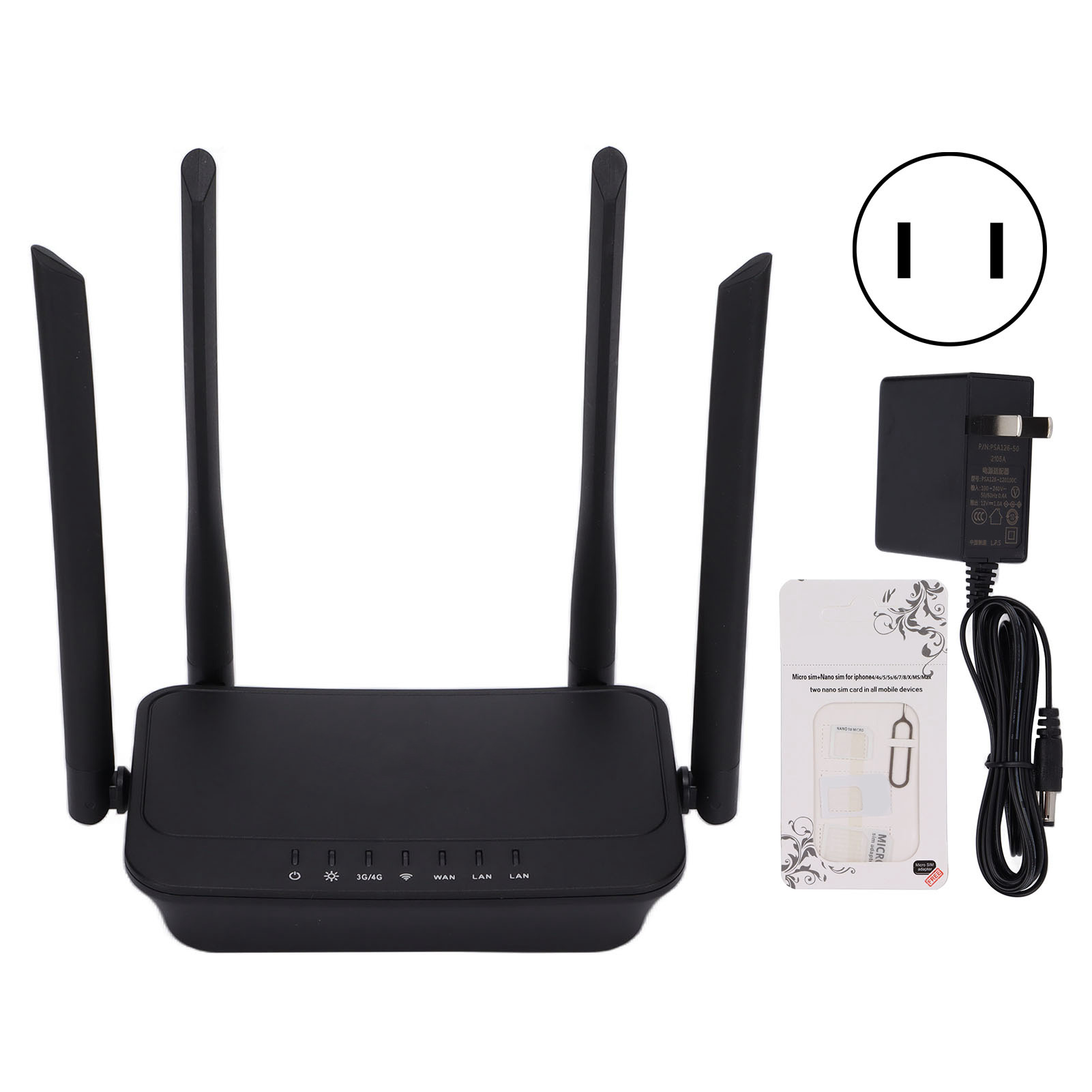 Tragbarer 4g-wlan-router, Große Reichweite, Starkes Und Stabiles Signal, Interne Antenne, Kompakt, Eu-stecker 100–240 V