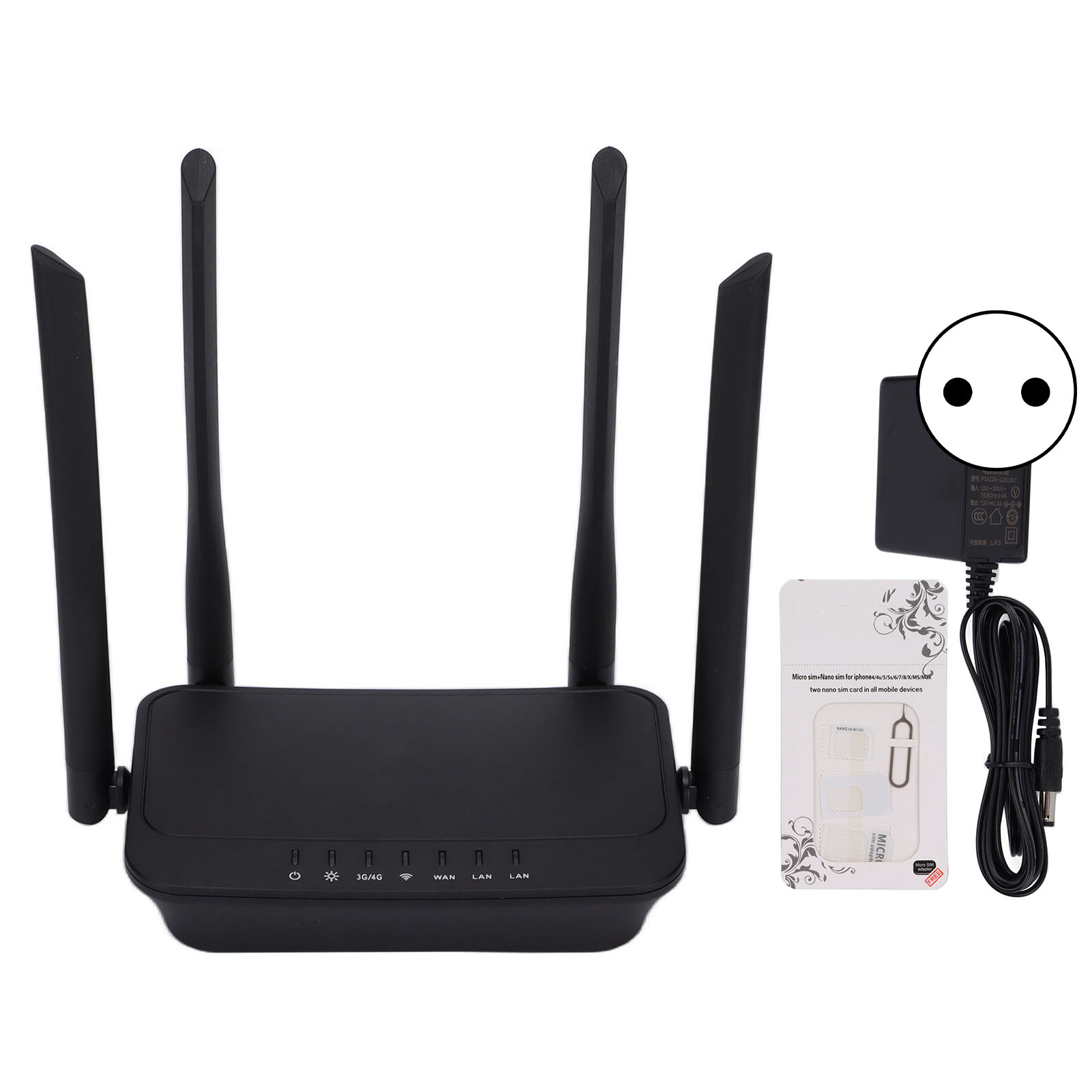 Tragbarer 4g-lte-router Mit Großer Wlan-reichweite, Starkem Und Stabilem Signal, Plug & Play, 100–240 V (eu)