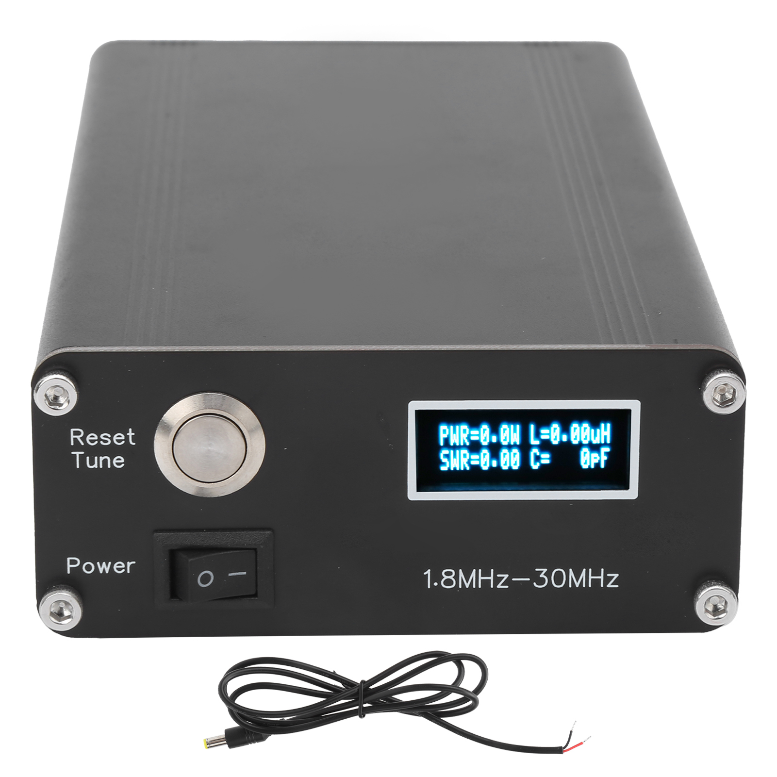Atu-100 Aluminium-antennenabstimmgerät, Hf-tester 1,8–30 Mhz Für Amateurfunk, 10–15 V Dc-netzteil