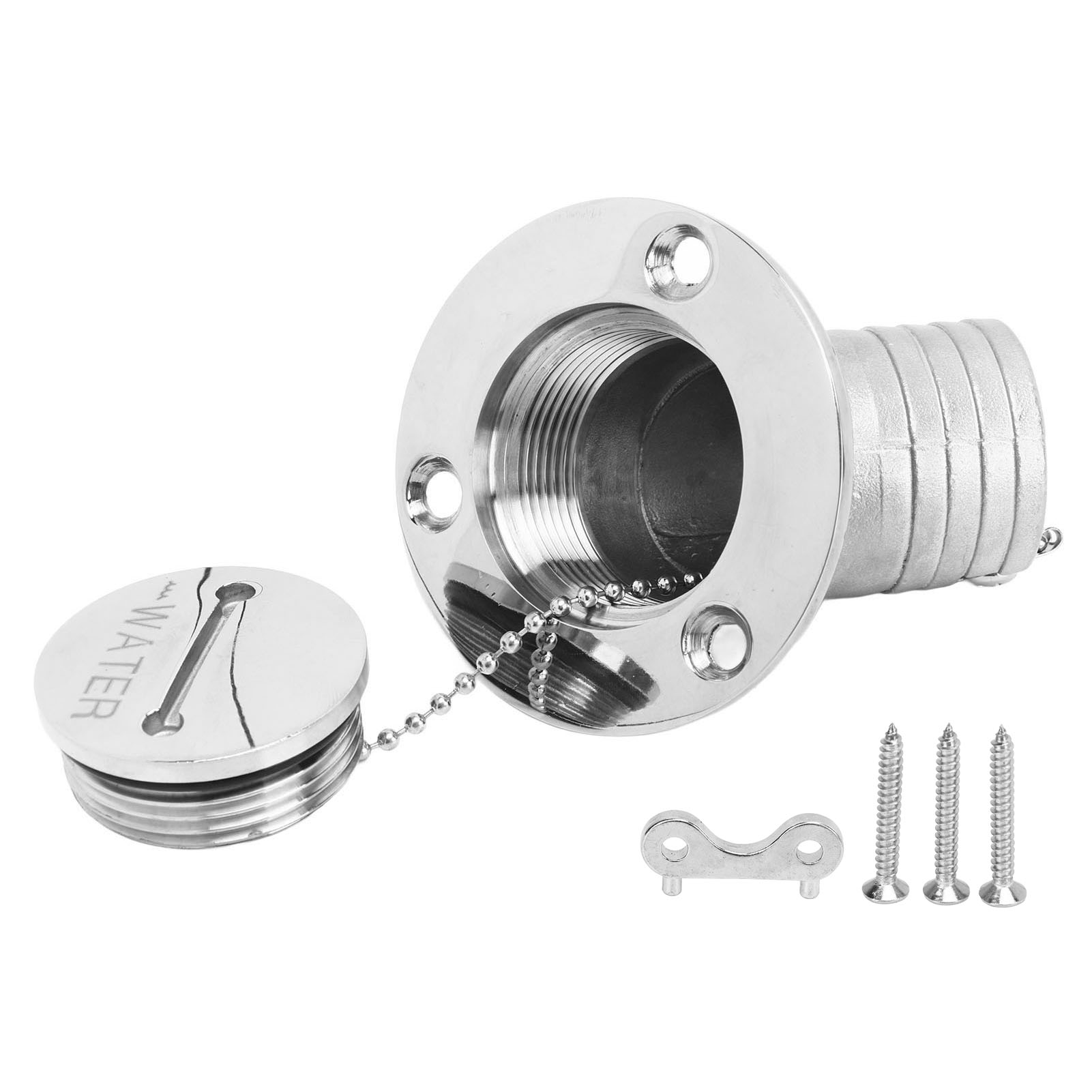 Bootsdeckstopfen Mit Edelstahlschlüssel Für Yachten Und Wohnmobile, 45-grad-winkel, 38 Mm (1,5 Zoll), Wasserdicht