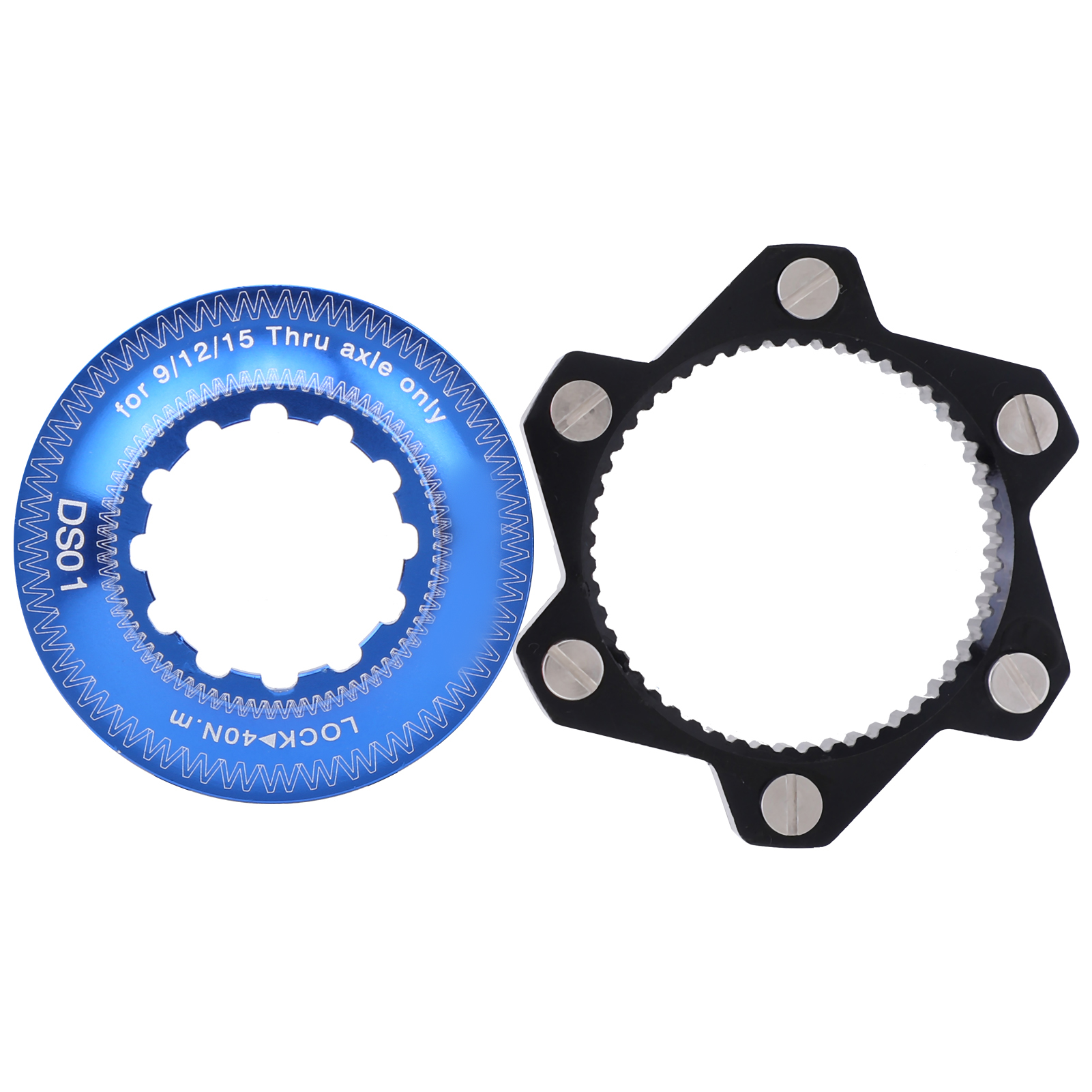 6-loch-scheibenbremsadapter Für Mountainbikes, Kompatibel Mit Centerlock-felgen (schwarz/blau)