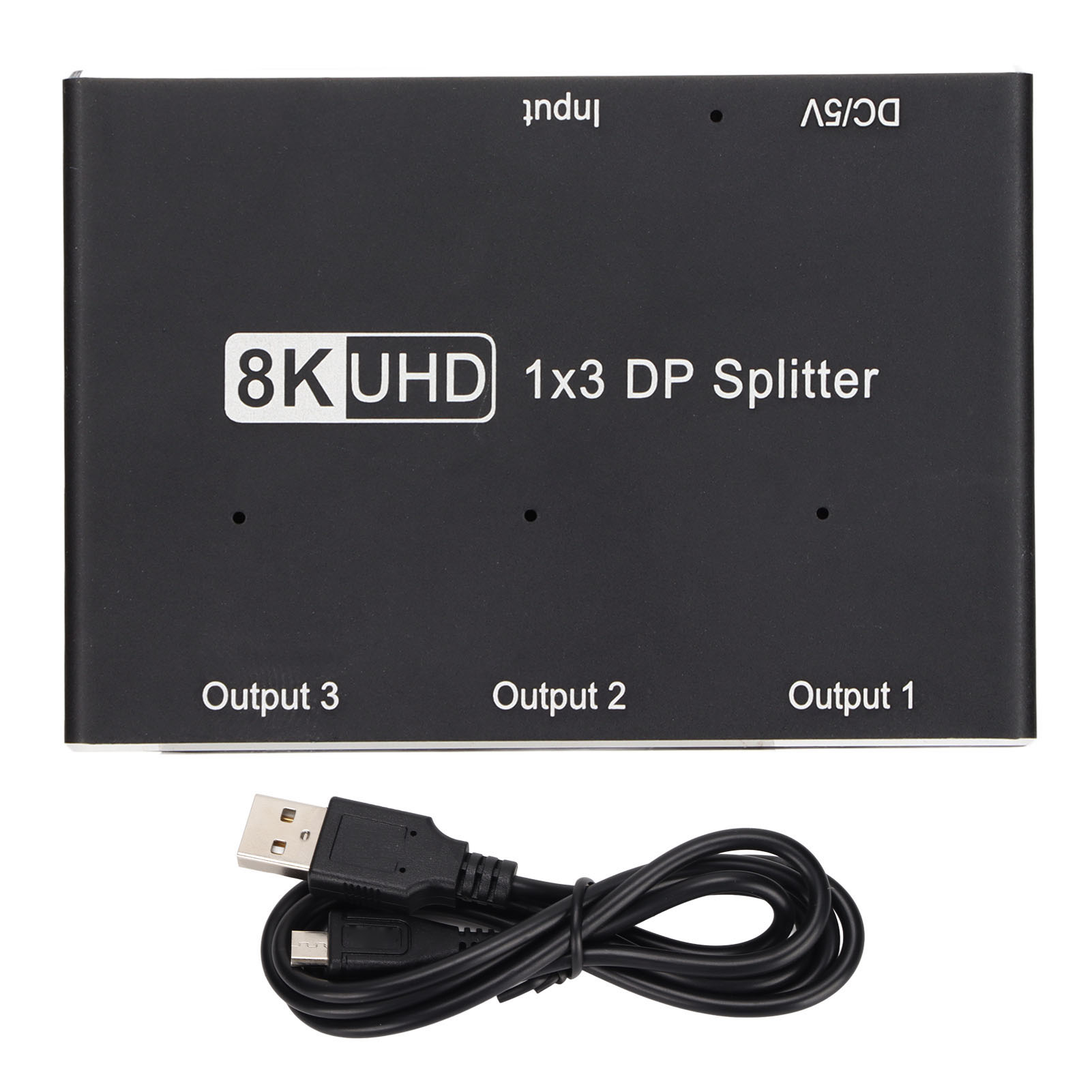 Displayport-splitter, 1 Eingang, 3 Ausgänge, 8k 30 Hz, 4k 144 Hz, Triple-mst/sst-hub Für Heimkino, Schule, Hotel